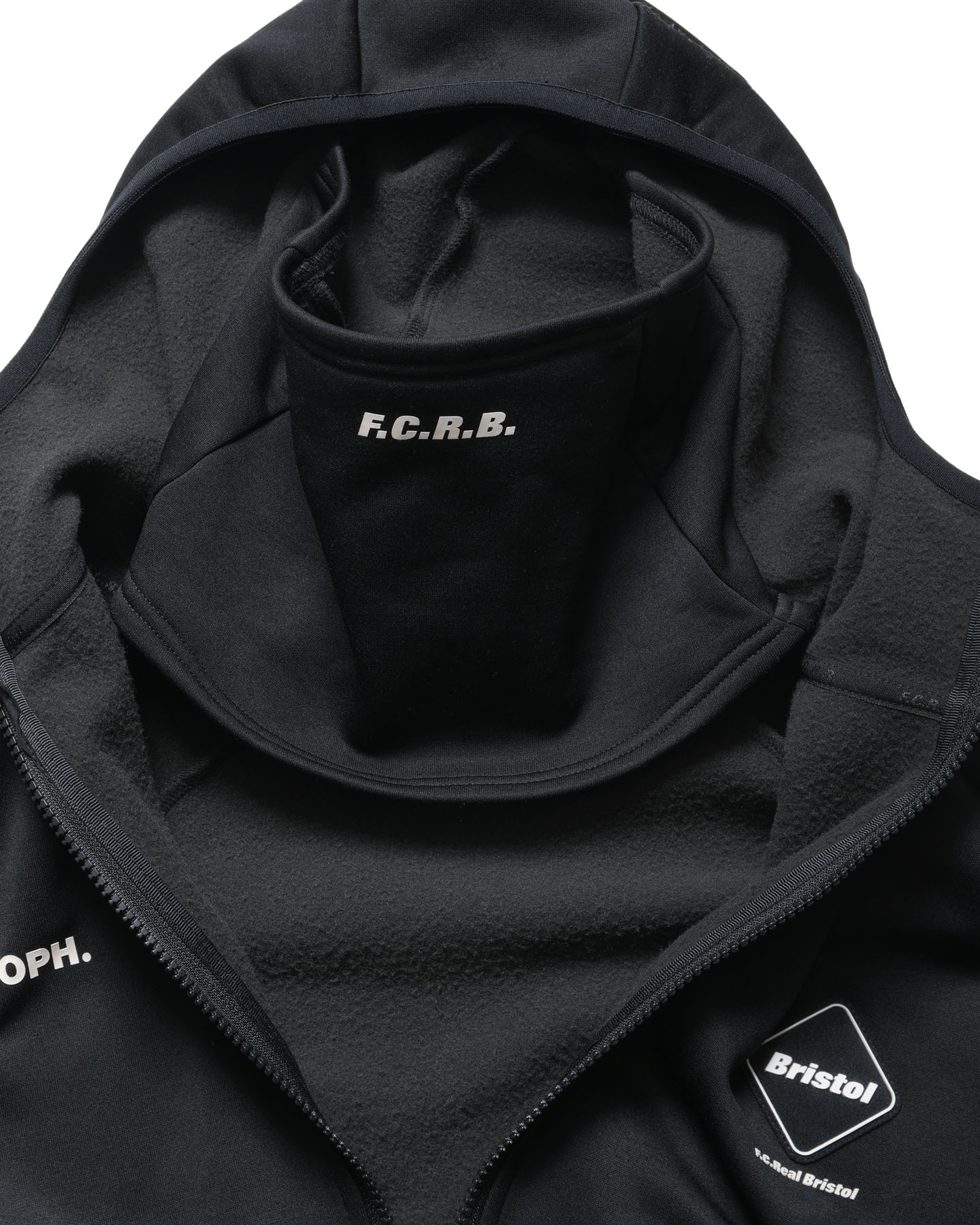 SOPH. | STRETCH FLEECE GAITER HOODIE(M BLACK):