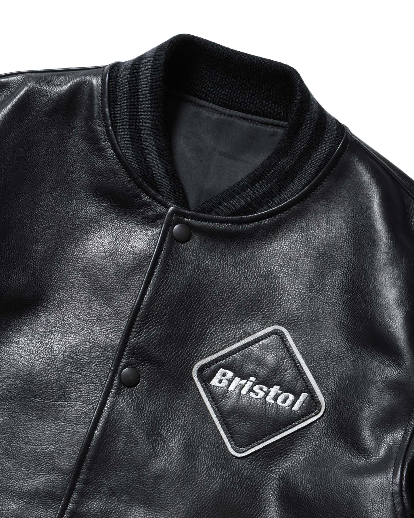 SOPH. | LEATHER TEAM VARSITY BLOUSON(M BLACK):