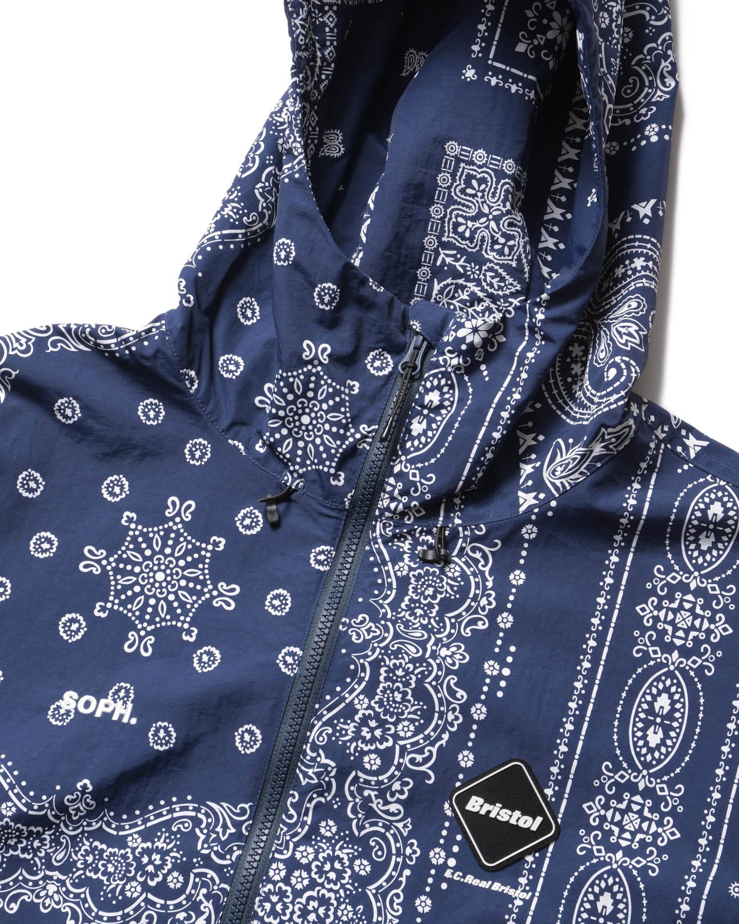 SOPH. | BANDANA NYLON HOODED BLOUSON(M NAVY):