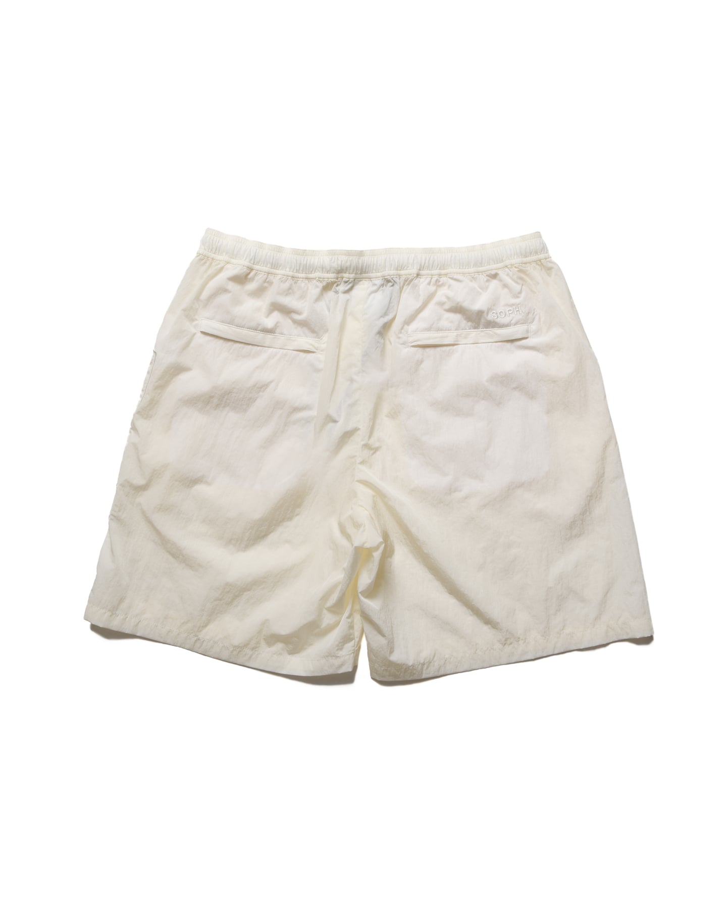 SOPH. | BIG LOGO NYLON EASY SHORTS(M OFF WHITE):