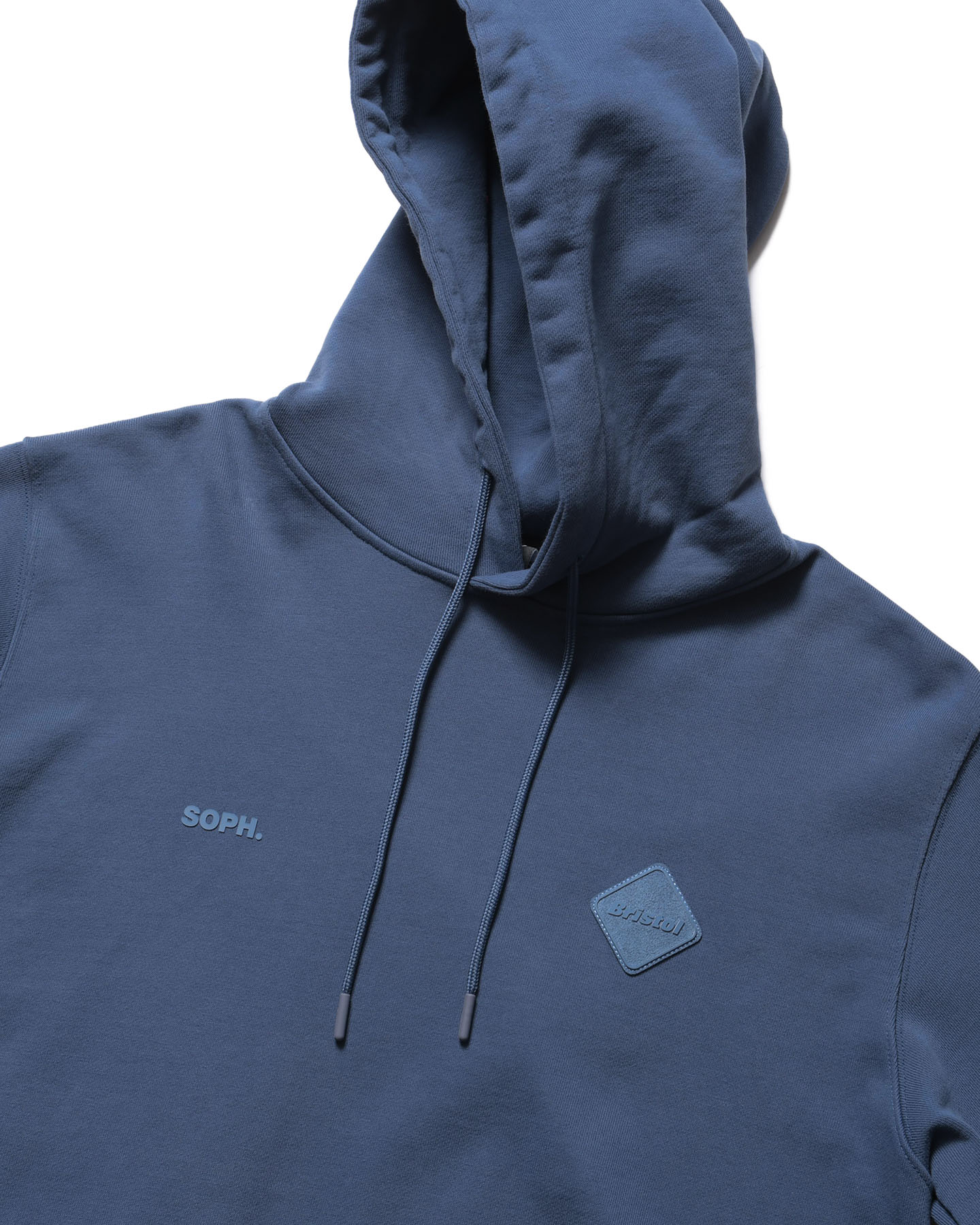 SOPH. | CUT-OFF LOGO SWEAT HOODIE(S BLUE):