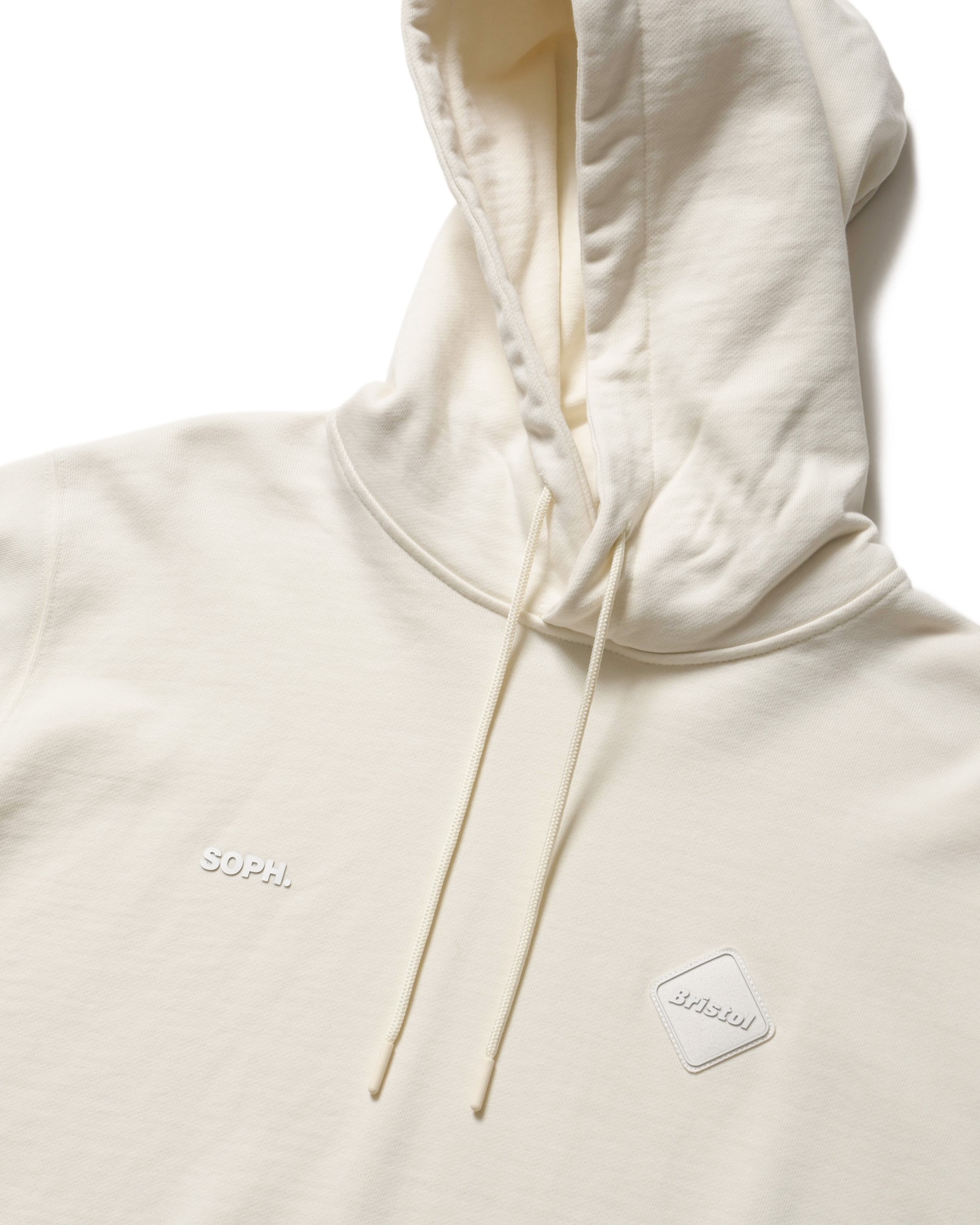 SOPH. | CUT-OFF LOGO SWEAT HOODIE(M OFF WHITE):