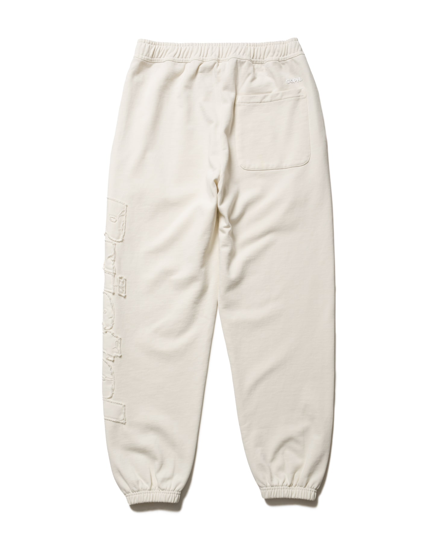 SOPH. | CUT-OFF LOGO SWEAT PANTS(M OFF WHITE):