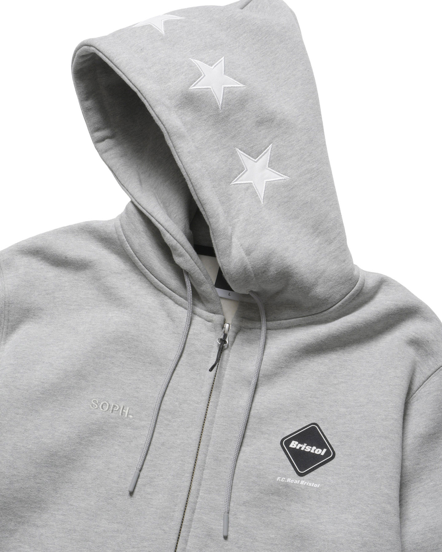 SOPH. | 5-STAR ZIP-UP SWEAT HOODIE(M GRAY):