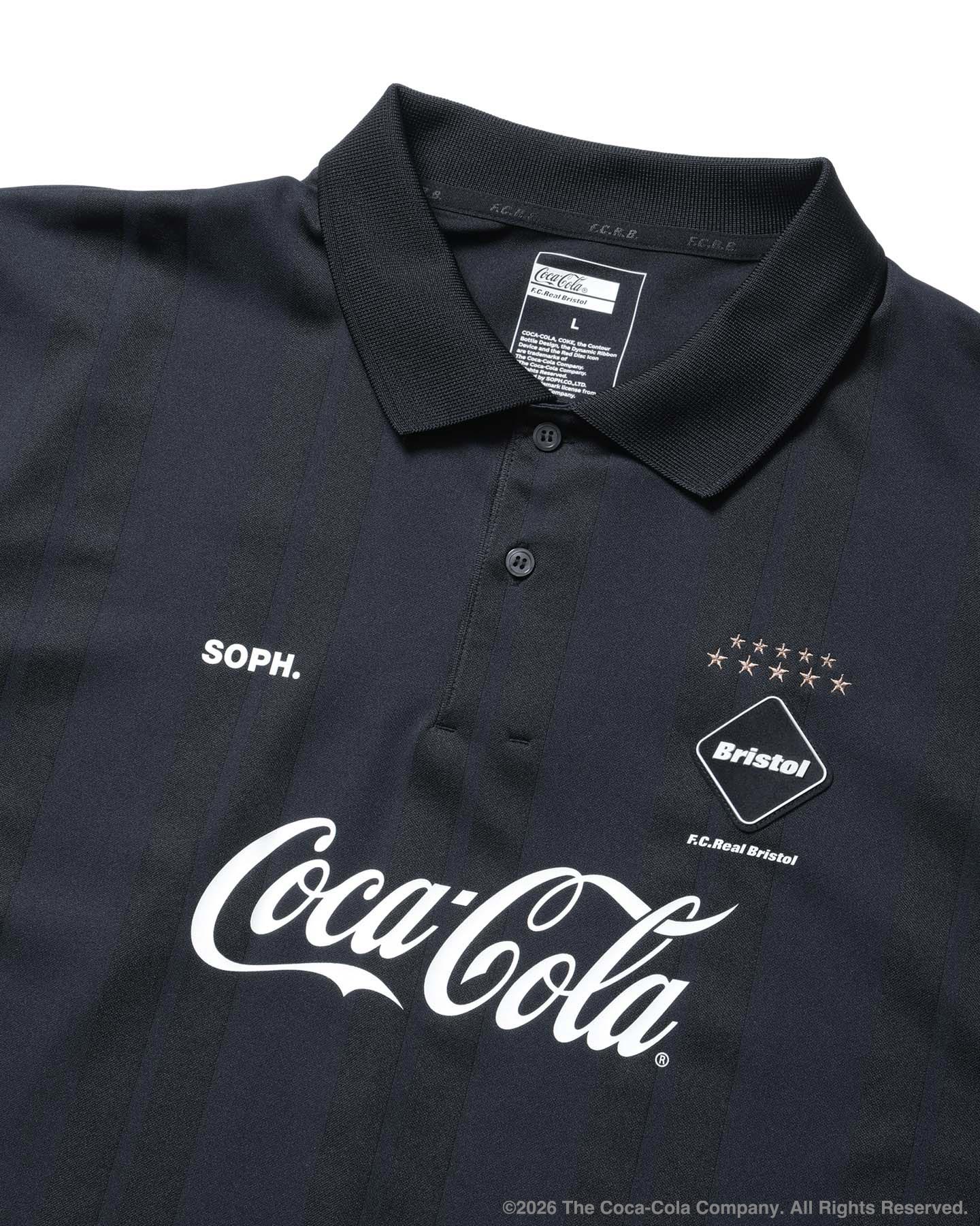 SOPH. | Coca-Cola WEAVE STRIPE S/S POLO(M BLACK):