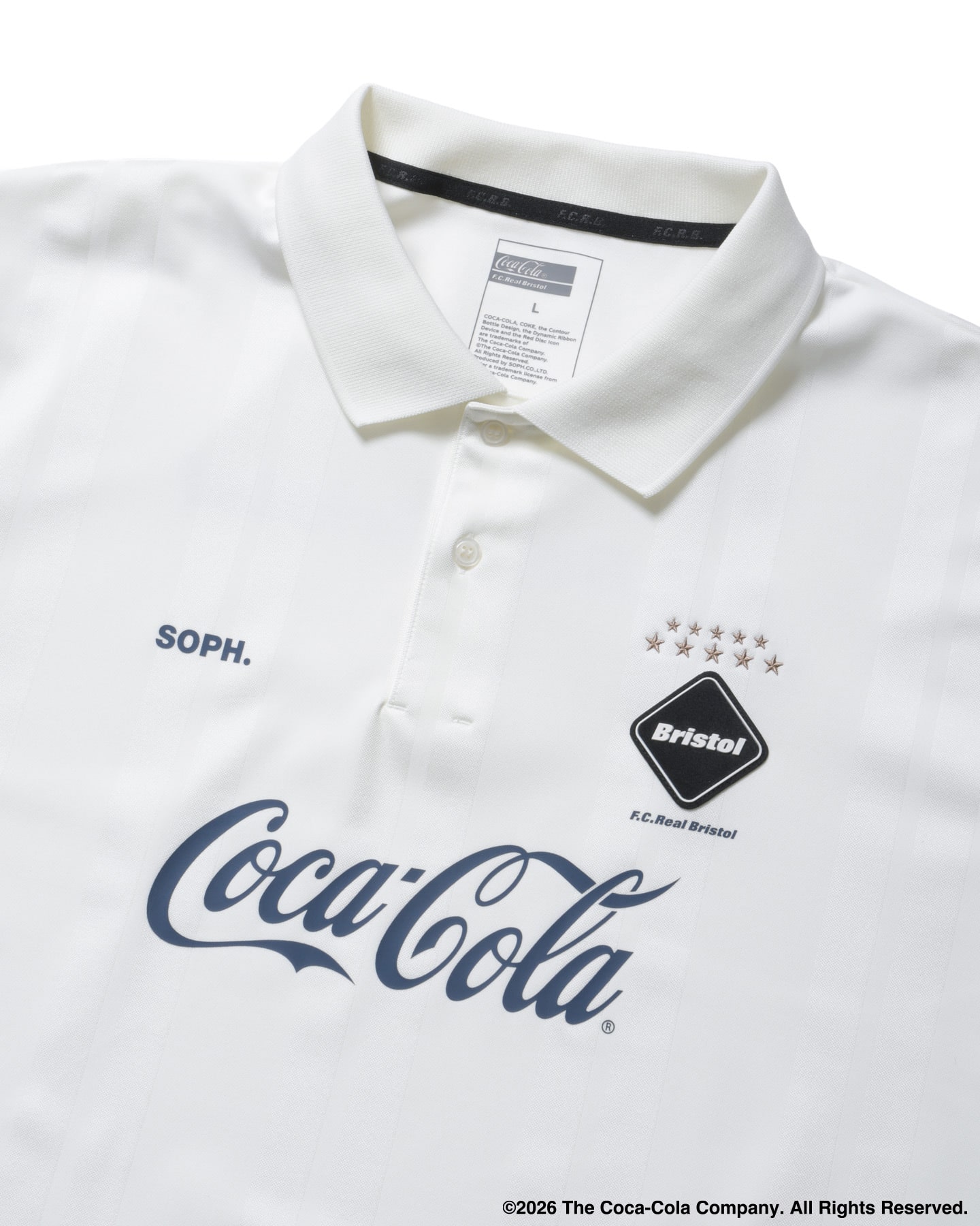 SOPH. | Coca-Cola WEAVE STRIPE S/S POLO(M WHITE):