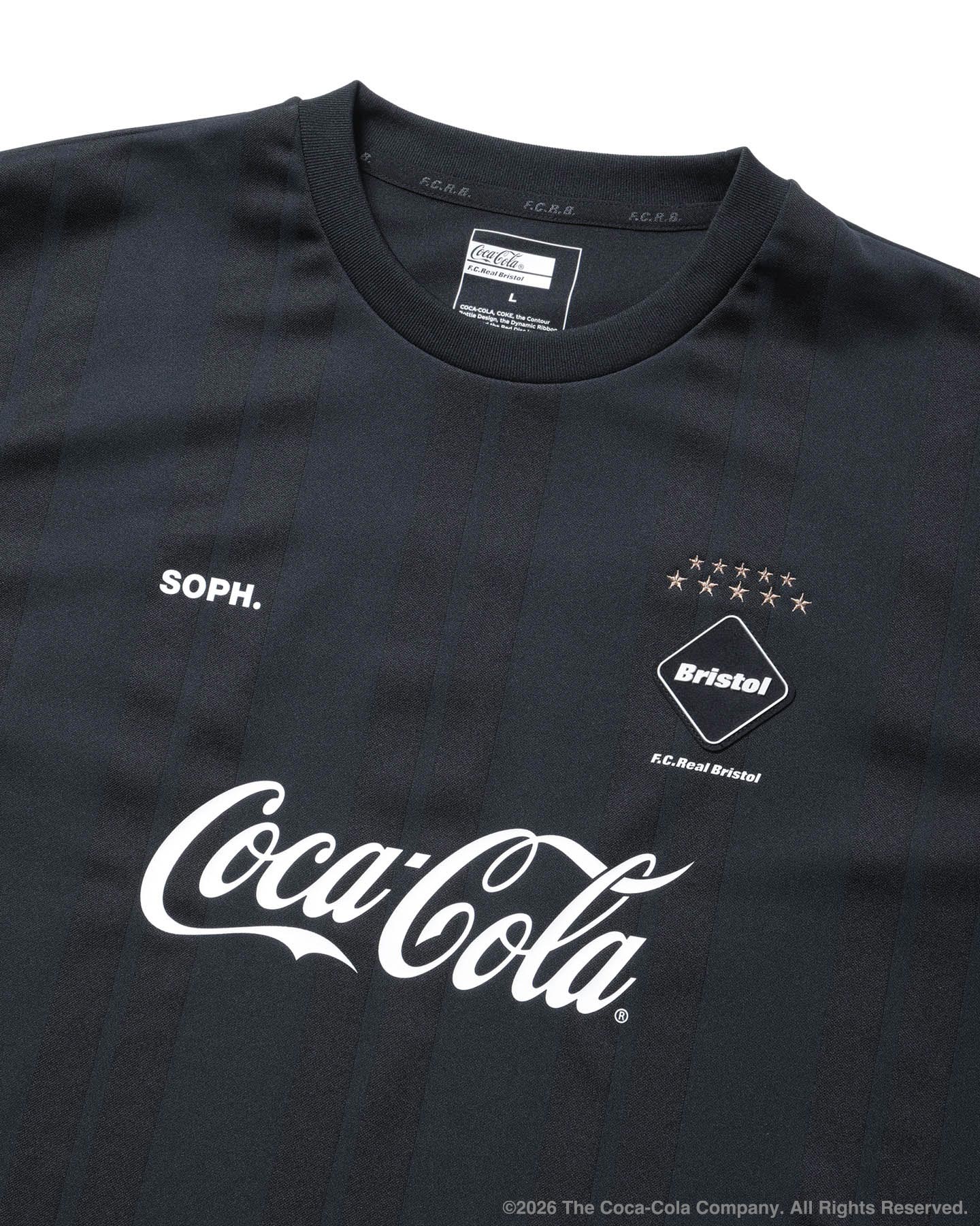 SOPH. | Coca-Cola WEAVE STRIPE GAME SHIRT(M BLACK):