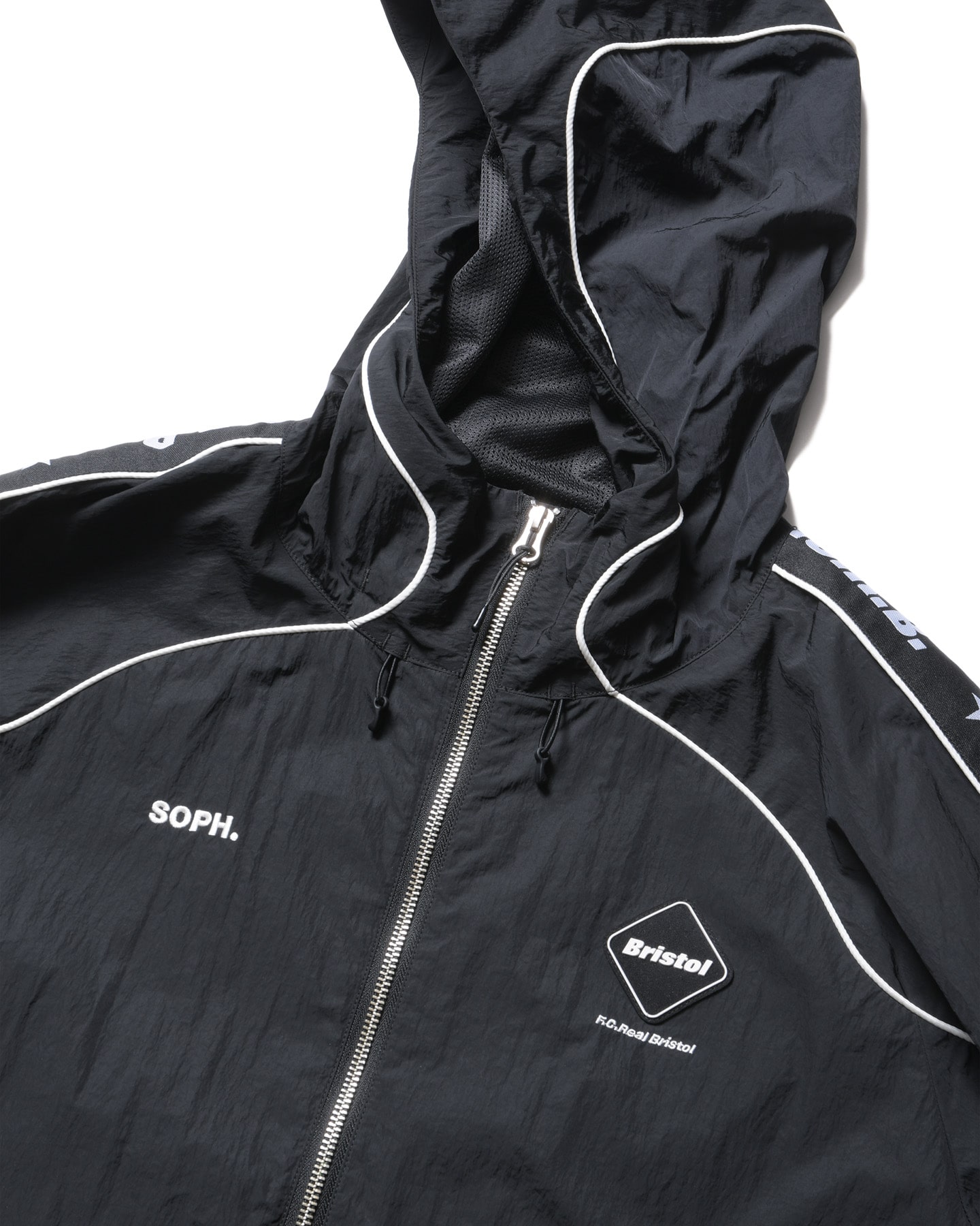 SOPH. | NYLON CHAMBRAY PRACTICE HOODED JACKET(XXL BLACK):