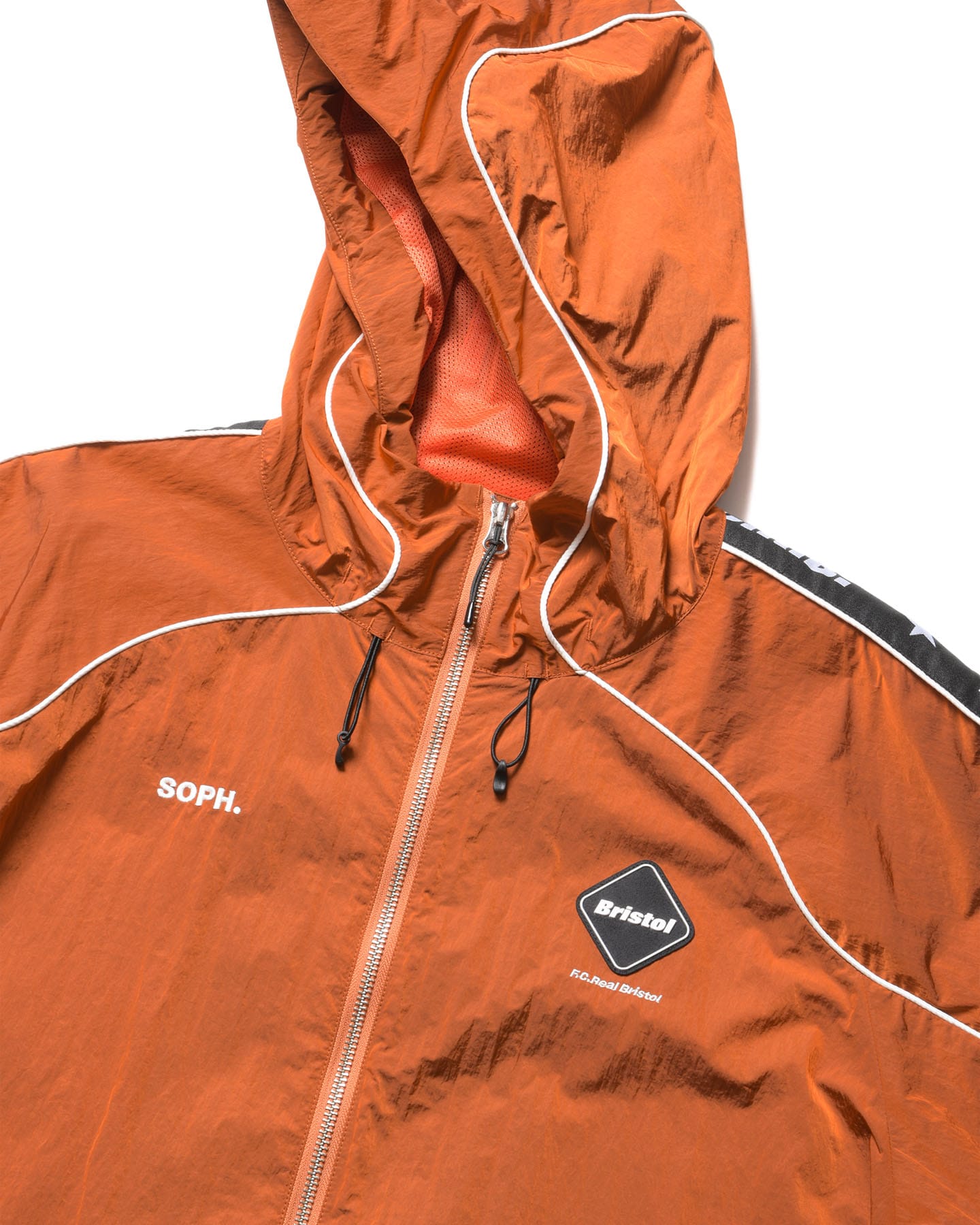 SOPH. | NYLON CHAMBRAY PRACTICE HOODED JACKET(XL ORANGE):
