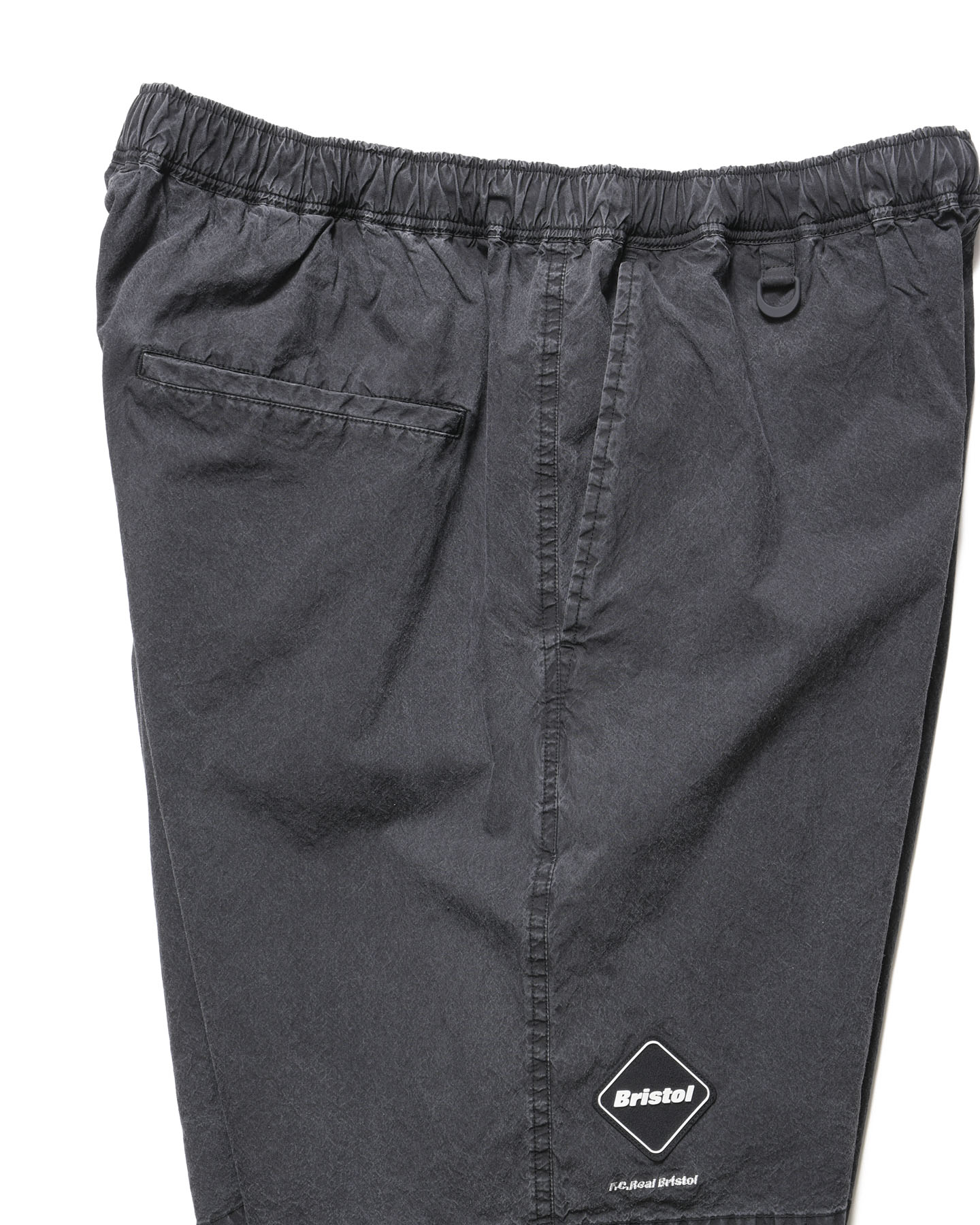 SOPH. | WASHED CRISP DENIM EASY SHORTS(M BLACK):