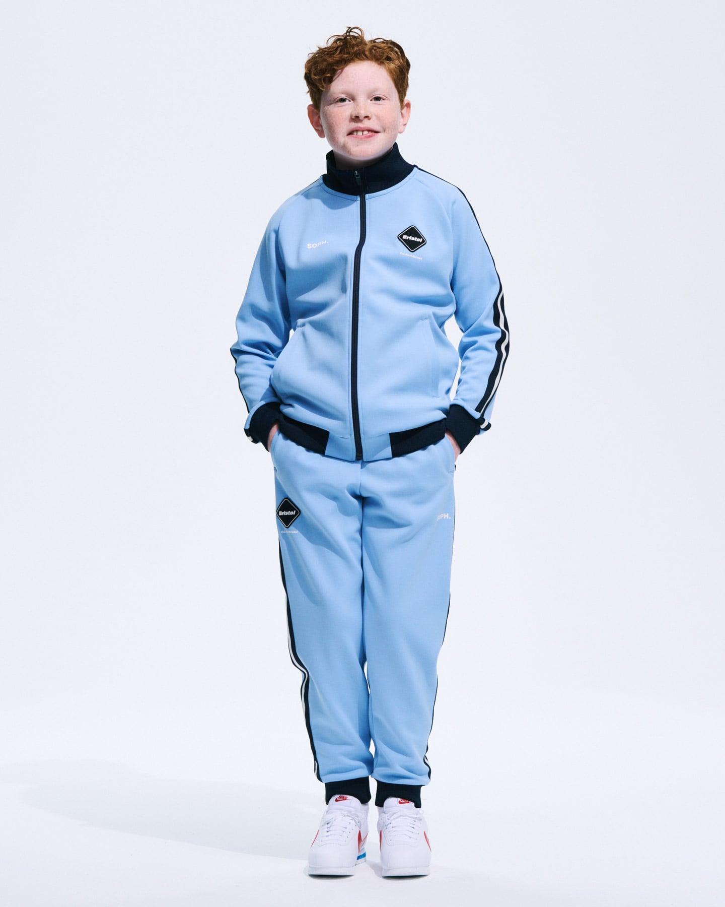 SOPH. | TRAINING TRACK PANTS(M(120-130) LIGHT BLUE):