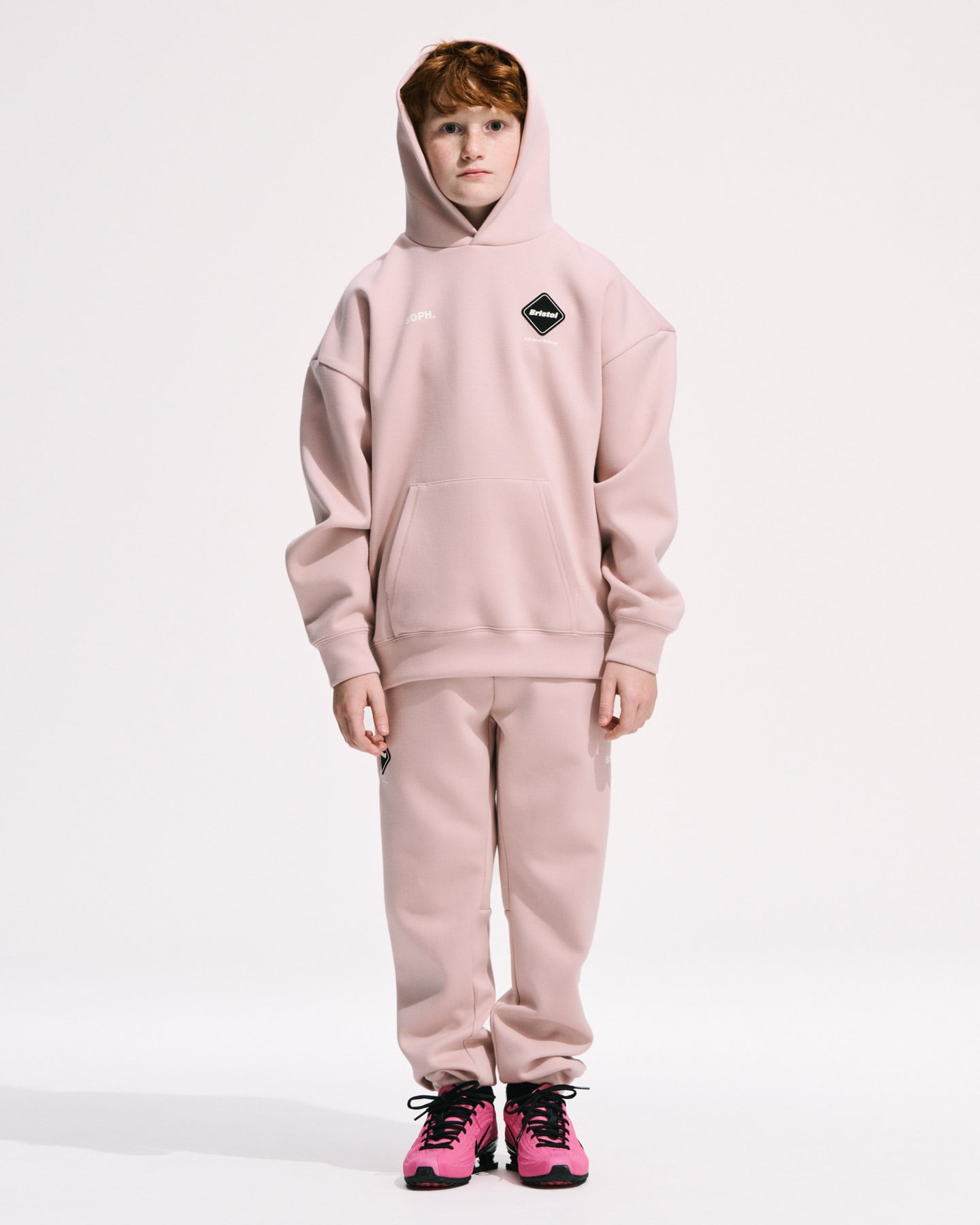 SOPH. | TECH SWEAT PULLOVER HOODIE(M(120-130) PINK):