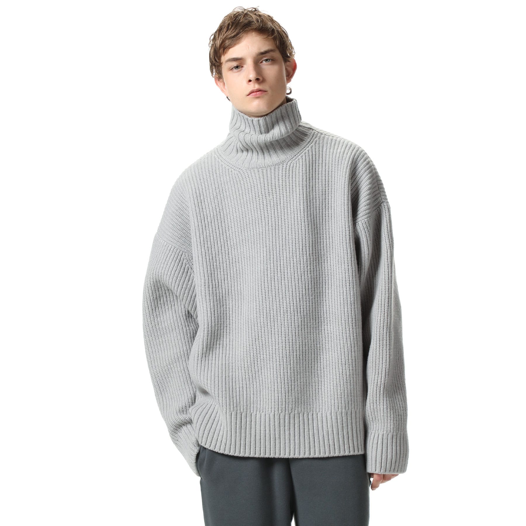 SOPH. | BAGGY TURTLE NECK KNIT(FREE GRAY):