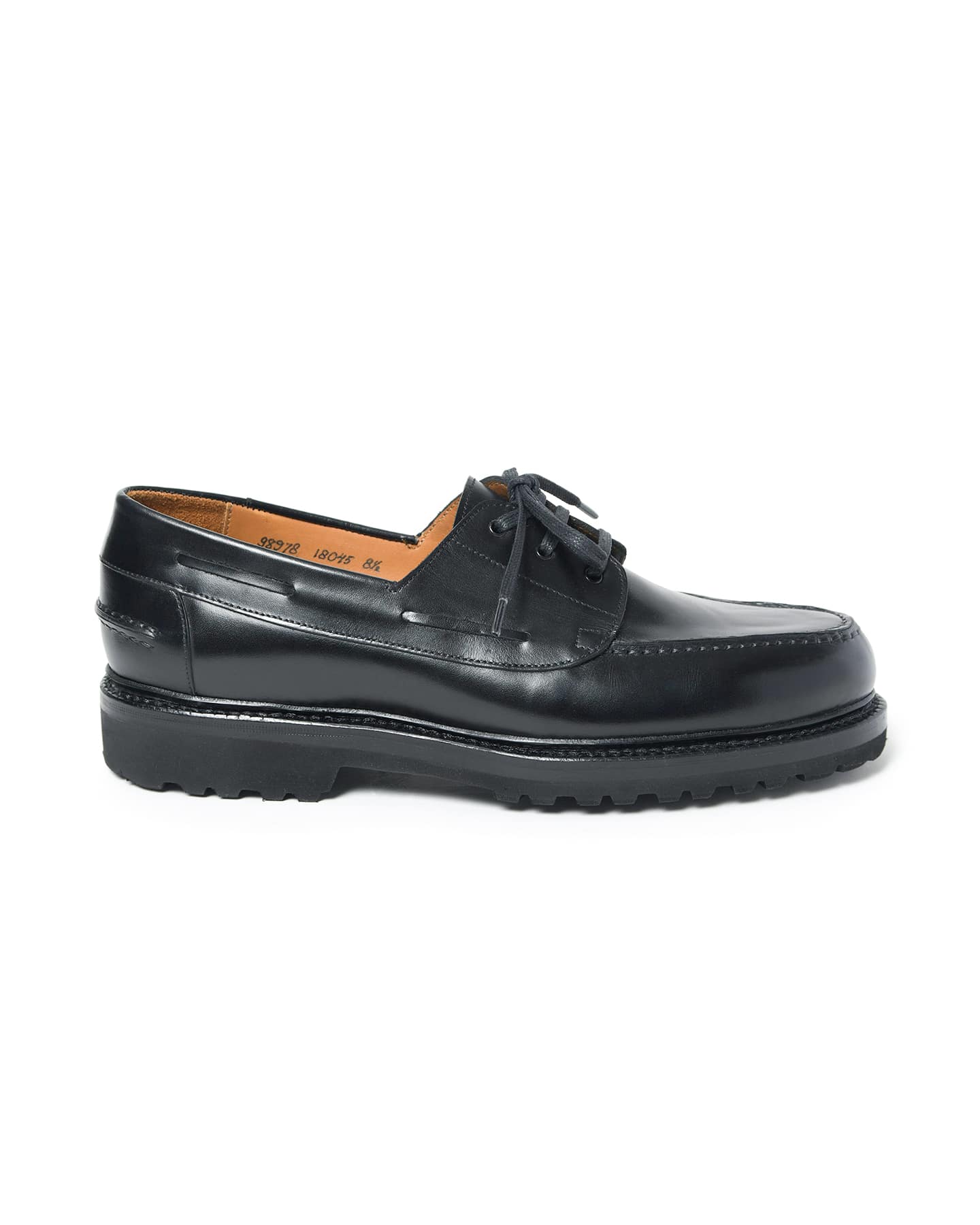 SOPH. | LEATHER BOAT SHOES(25cm BLACK):