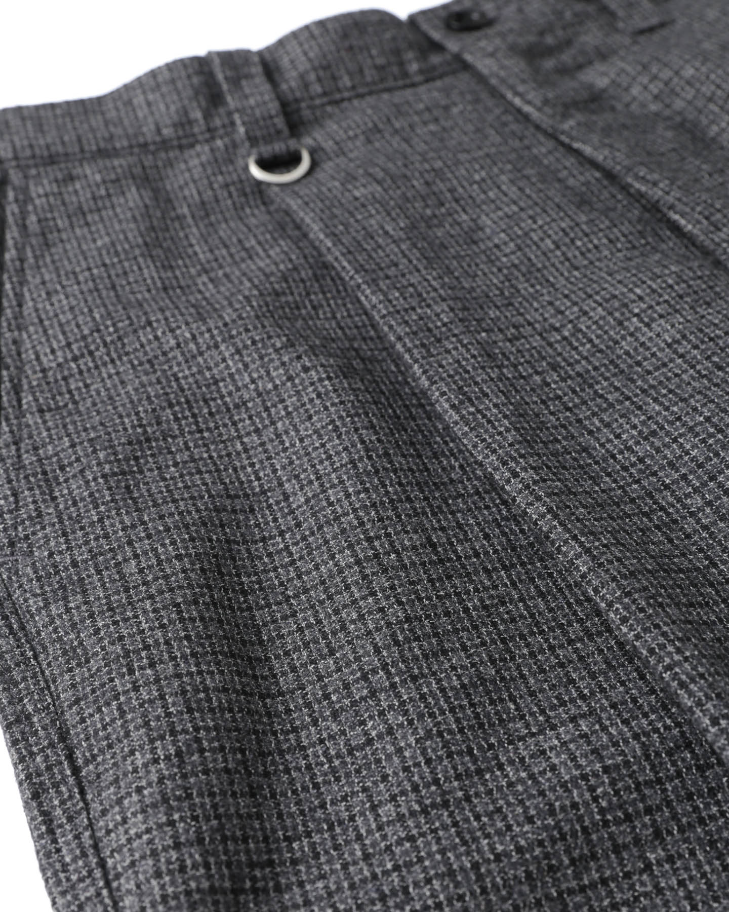 SOPH. | MELANGE TWEED GUNCLUB CHECK 1TUCK WIDE TAPERED PANTS(M BLACK):