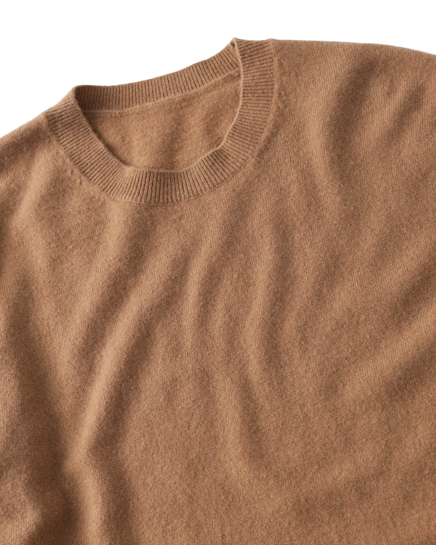 SOPH. | CASHMERE HIGH GAUGE CREWNECK KNIT(M CAMEL):