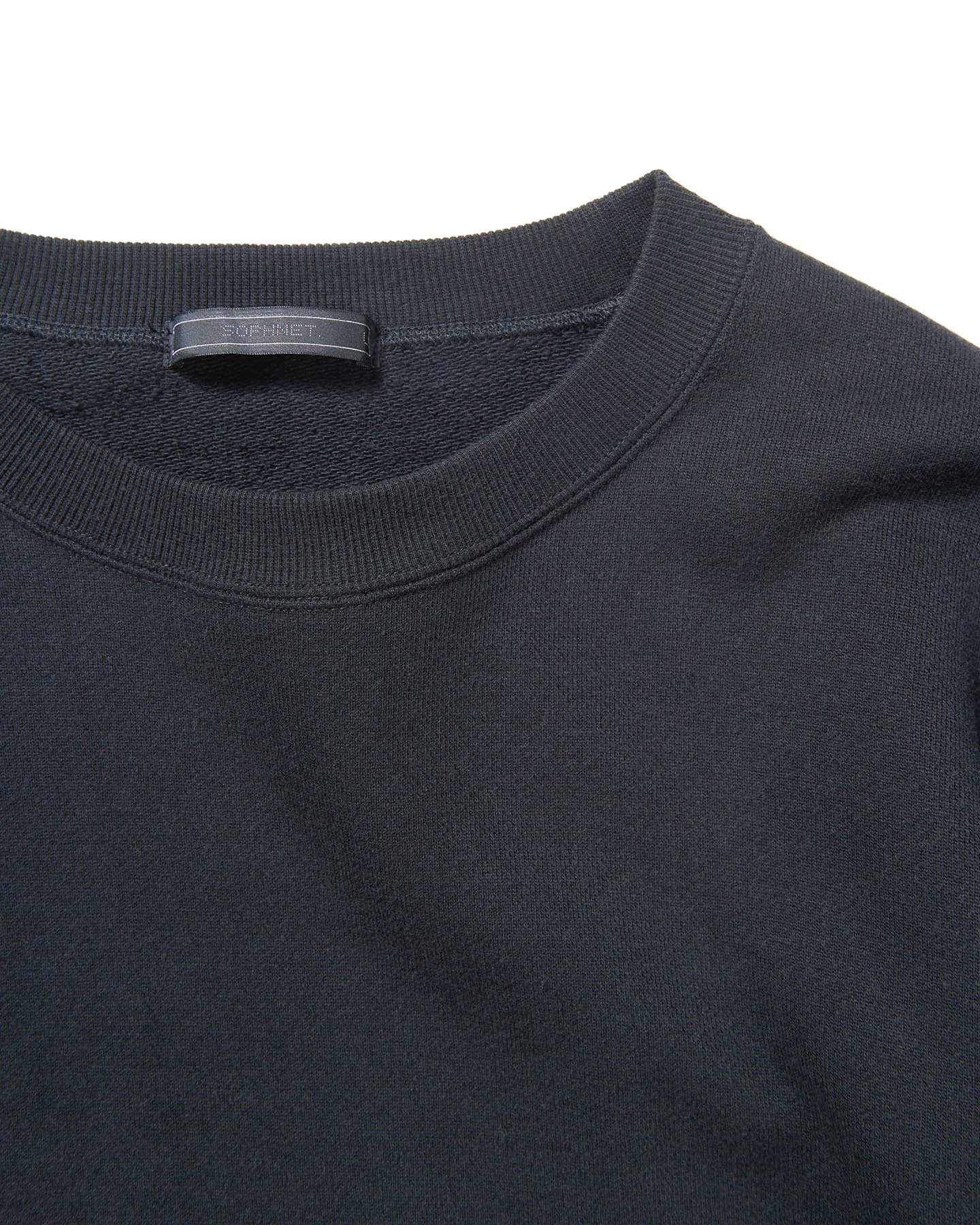 SOPH. | COTTON SILK FRENCH TERRY CREWNECK SWEAT(XL BLACK):