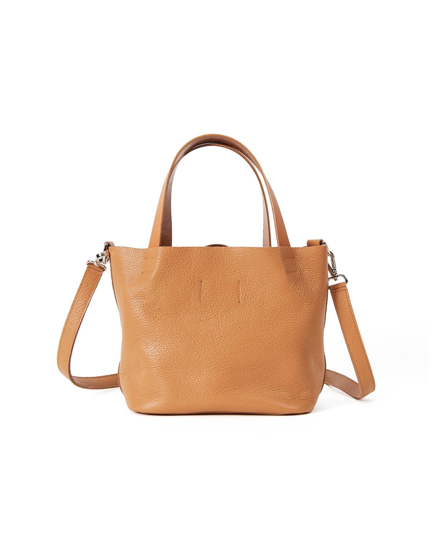 SOPH. | LEATHER SMALL TOTE BAG(FREE LIGHT BROWN):