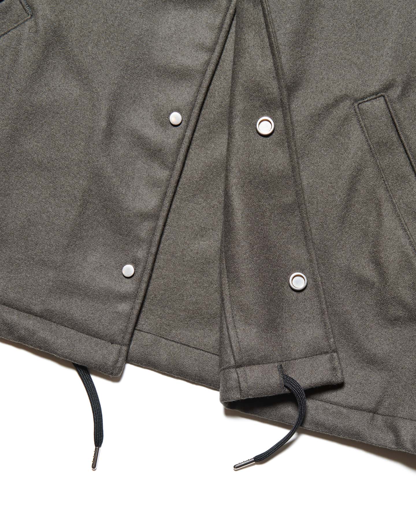 SOPH. | LIGHT MELTON WOOL COACH JACKET(2 (M) CHARCOAL GRAY):