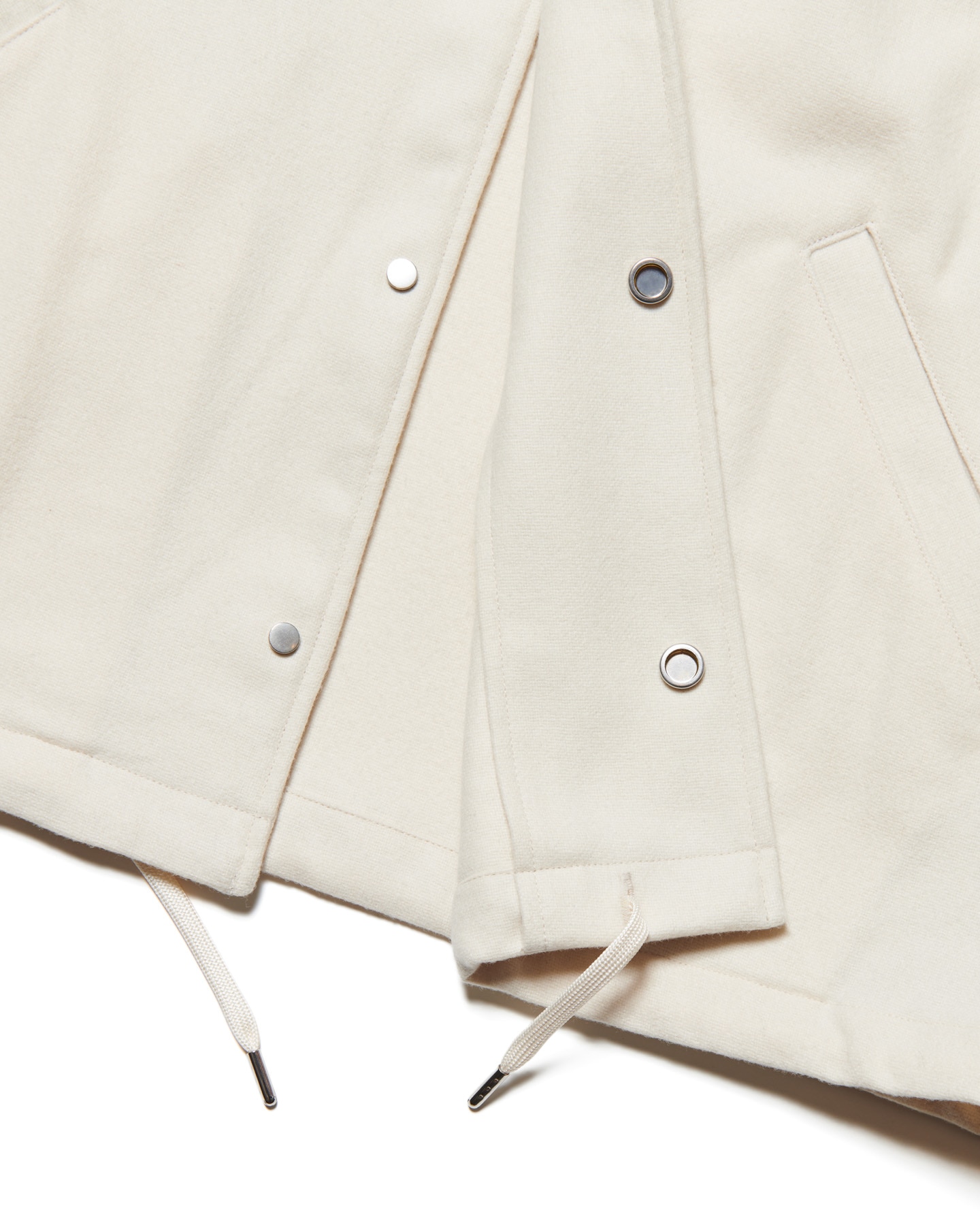 SOPH. | LIGHT MELTON WOOL COACH JACKET(5 (XXL) OFF WHITE):