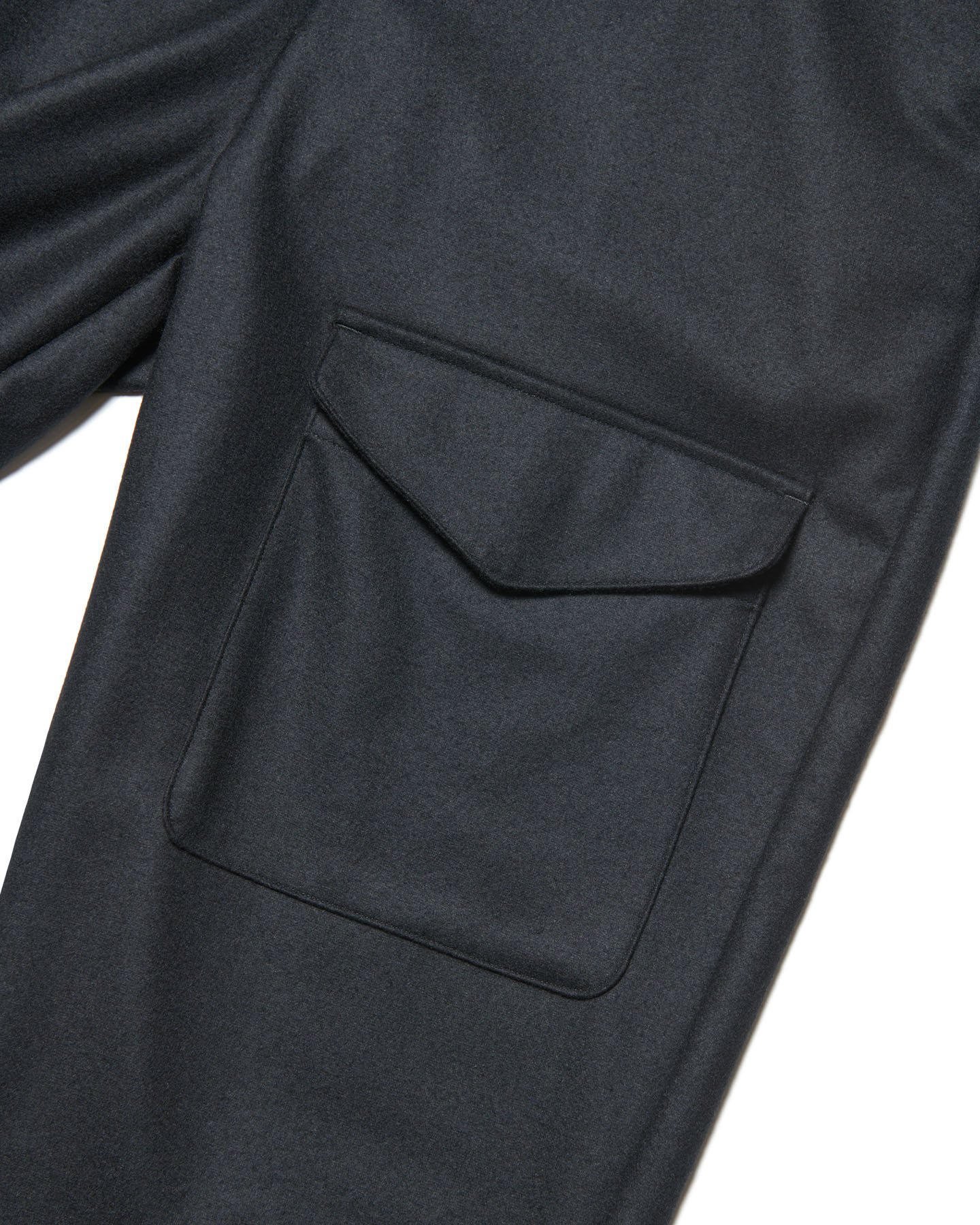 SOPH. | LIGHT MELTON WOOL ROYAL NAVY PANTS(2 (M) BLACK):