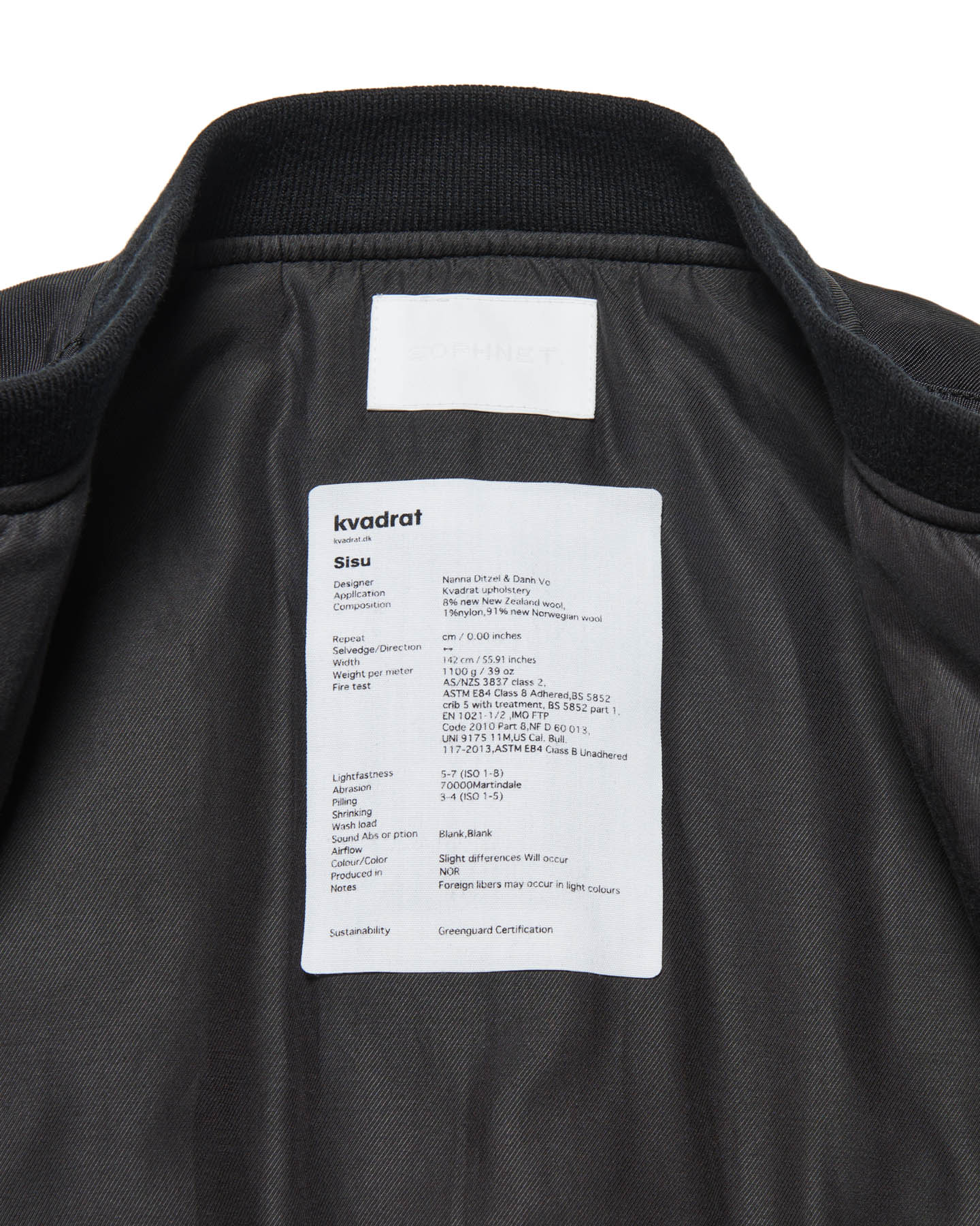 SOPH. | FLIGHT JACKET / Kvadrat Sisu(2 (M) BLACK):
