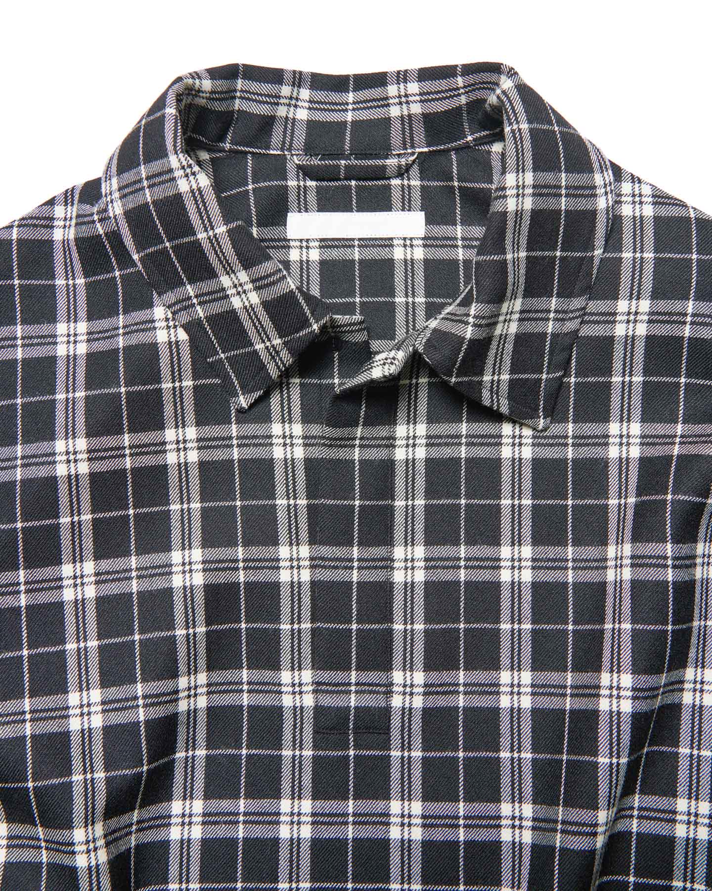 SOPH. | SAXONY WOOL CHECK POLO SHIRT(2 (M) A(BLACK CHECK)):