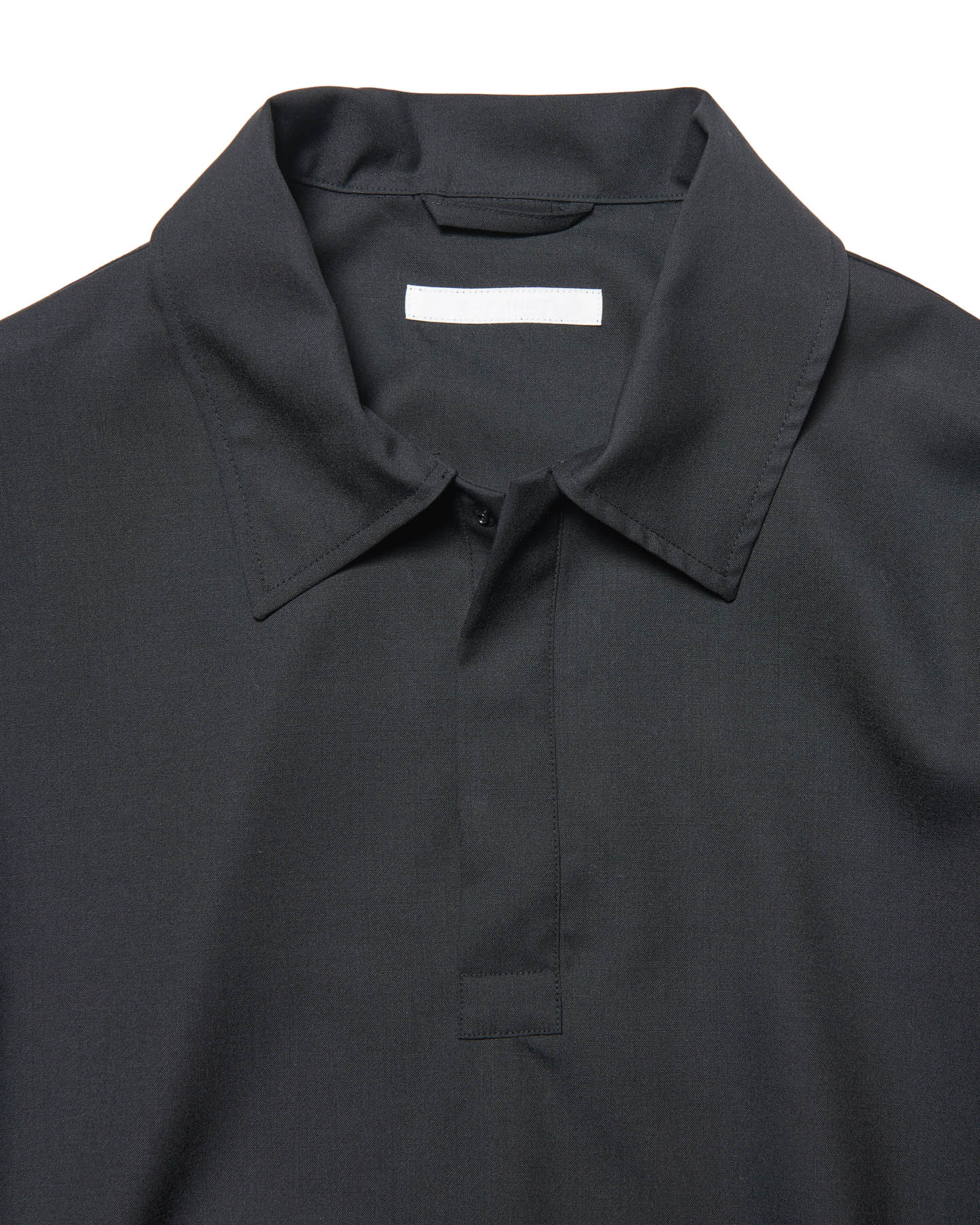 SOPH. | WASHABLE SUMMER WOOL POLO SHIRT(3 (L) BLACK):
