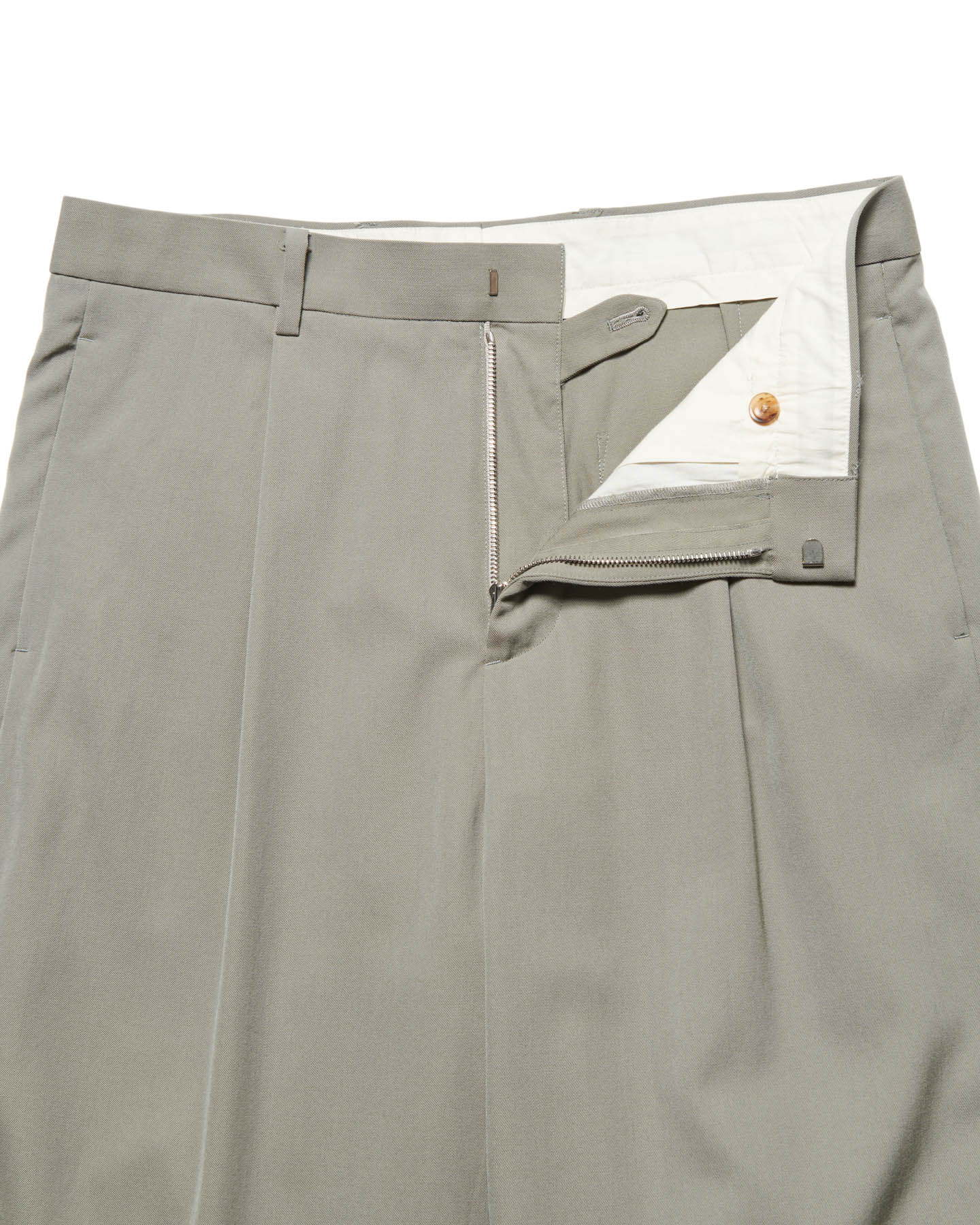 SOPH. | WASHER WOOL RELAX-FIT TUCK SLACKS(2 (M) KHAKI):