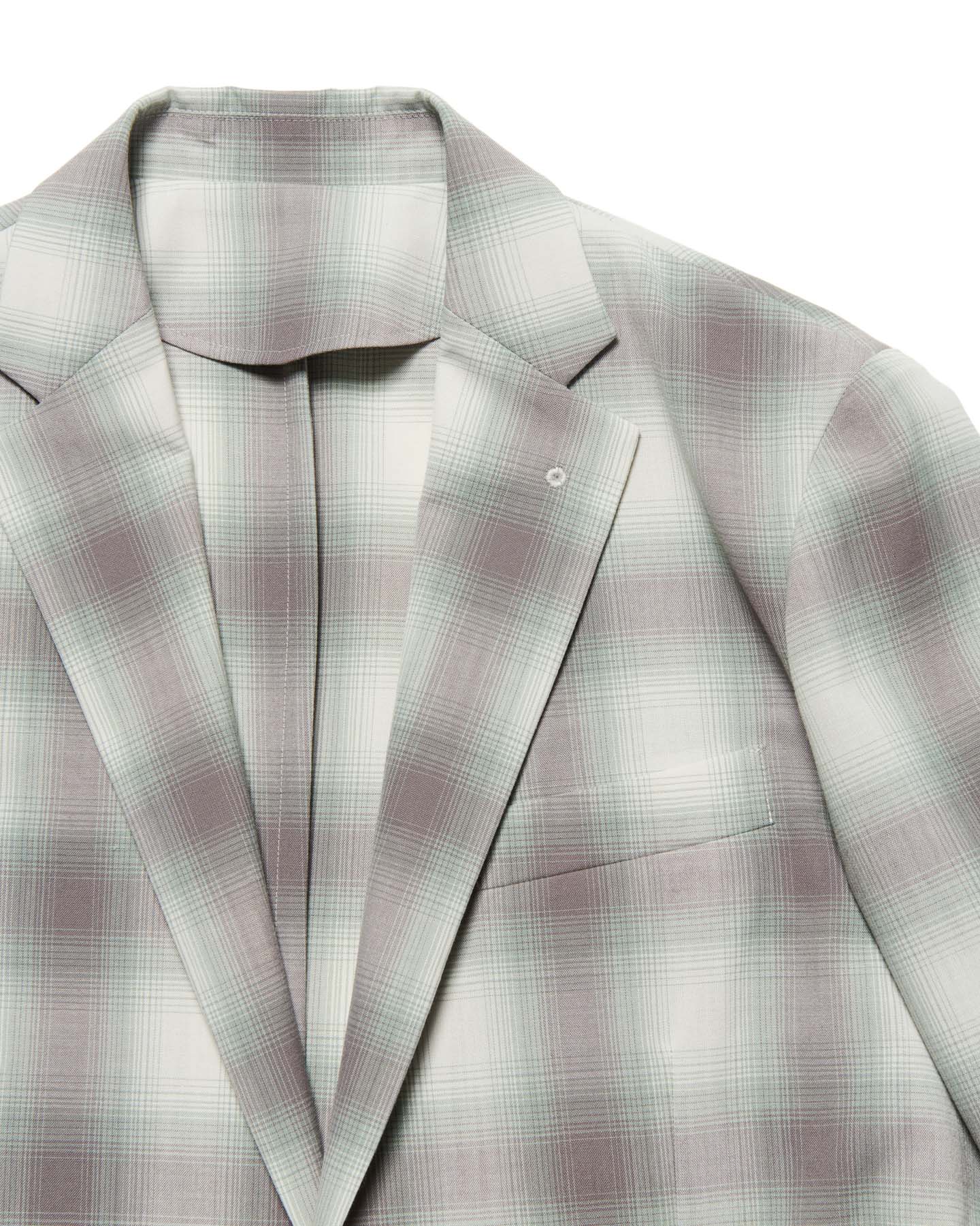SOPH. | HIGH-TWIST OMBRE CHECK JACKET(2 (M) GRAY):