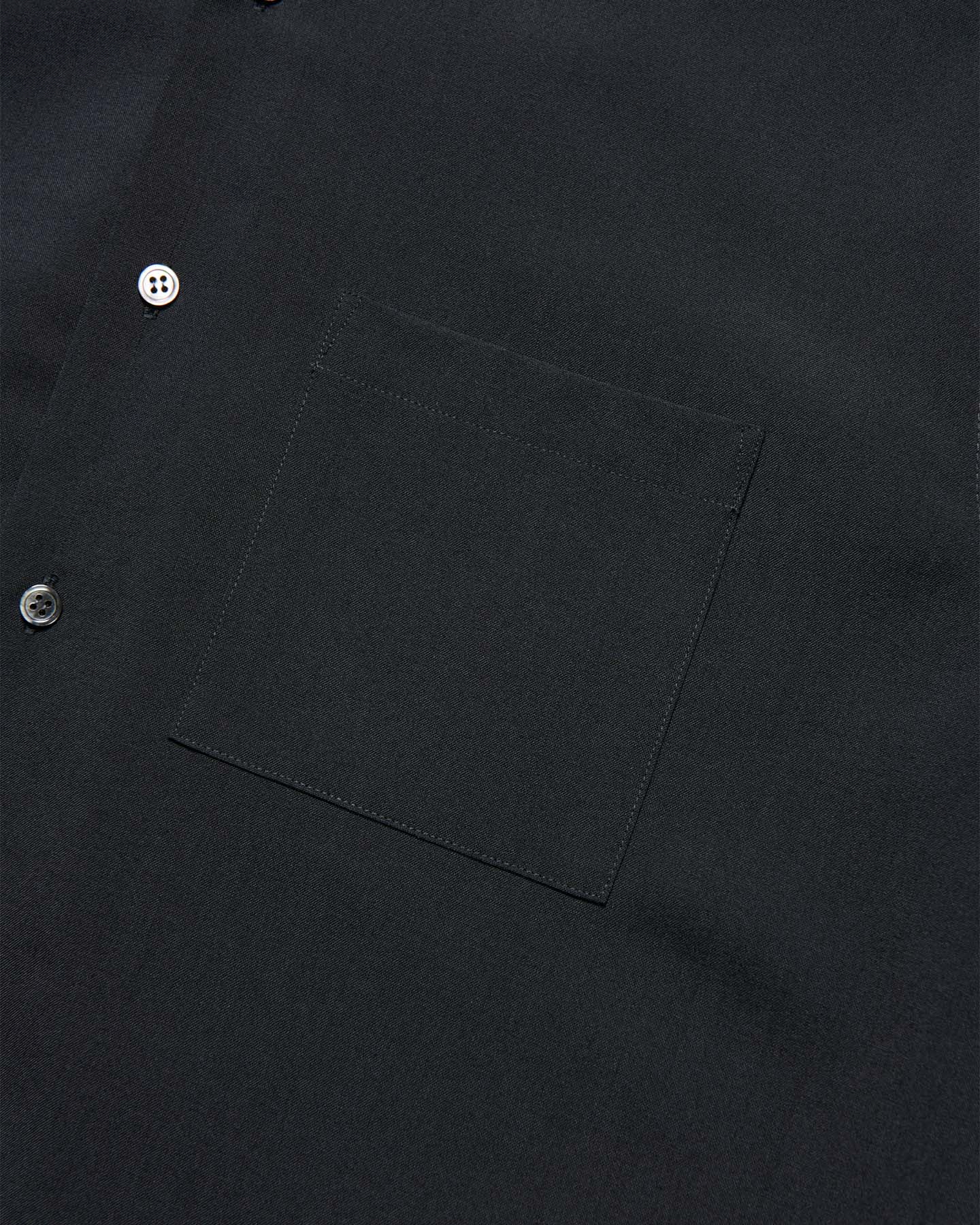 SOPH. | HIGH-TWIST POPLIN RELAX-FIT S/S SHIRT(2 (M) BLACK):