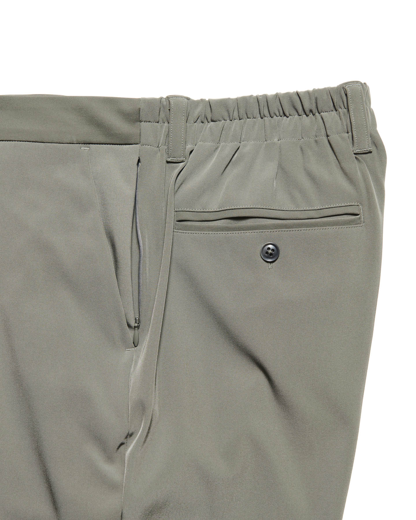 SOPH. | 4WAY STRETCH SHIRRING SLIM-FIT SLACKS(4 (XL) KHAKI):