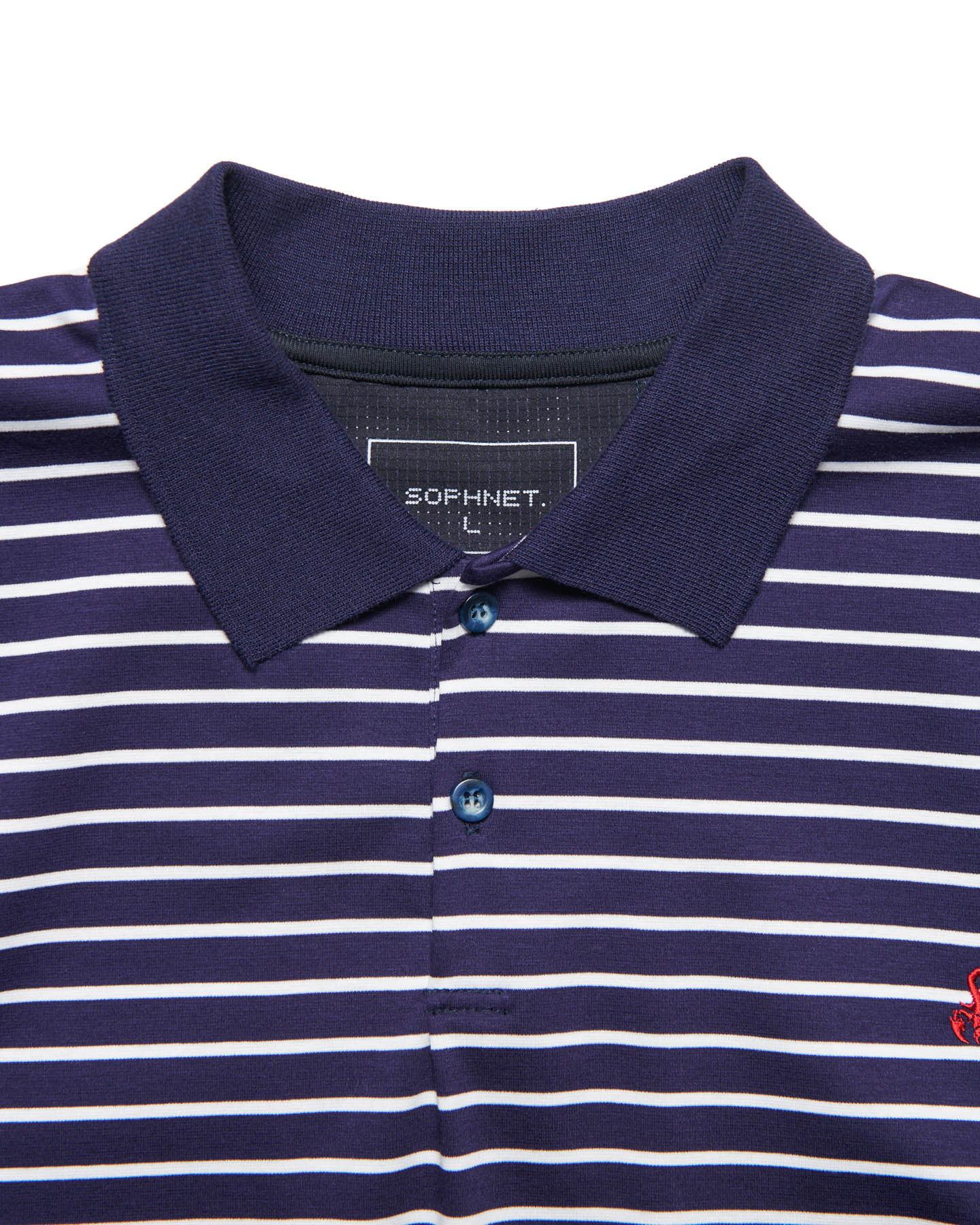 SOPH. | SUPIMA COTTON S/S POLO SHIRT(2 (M) B(NAVY BORDER)):