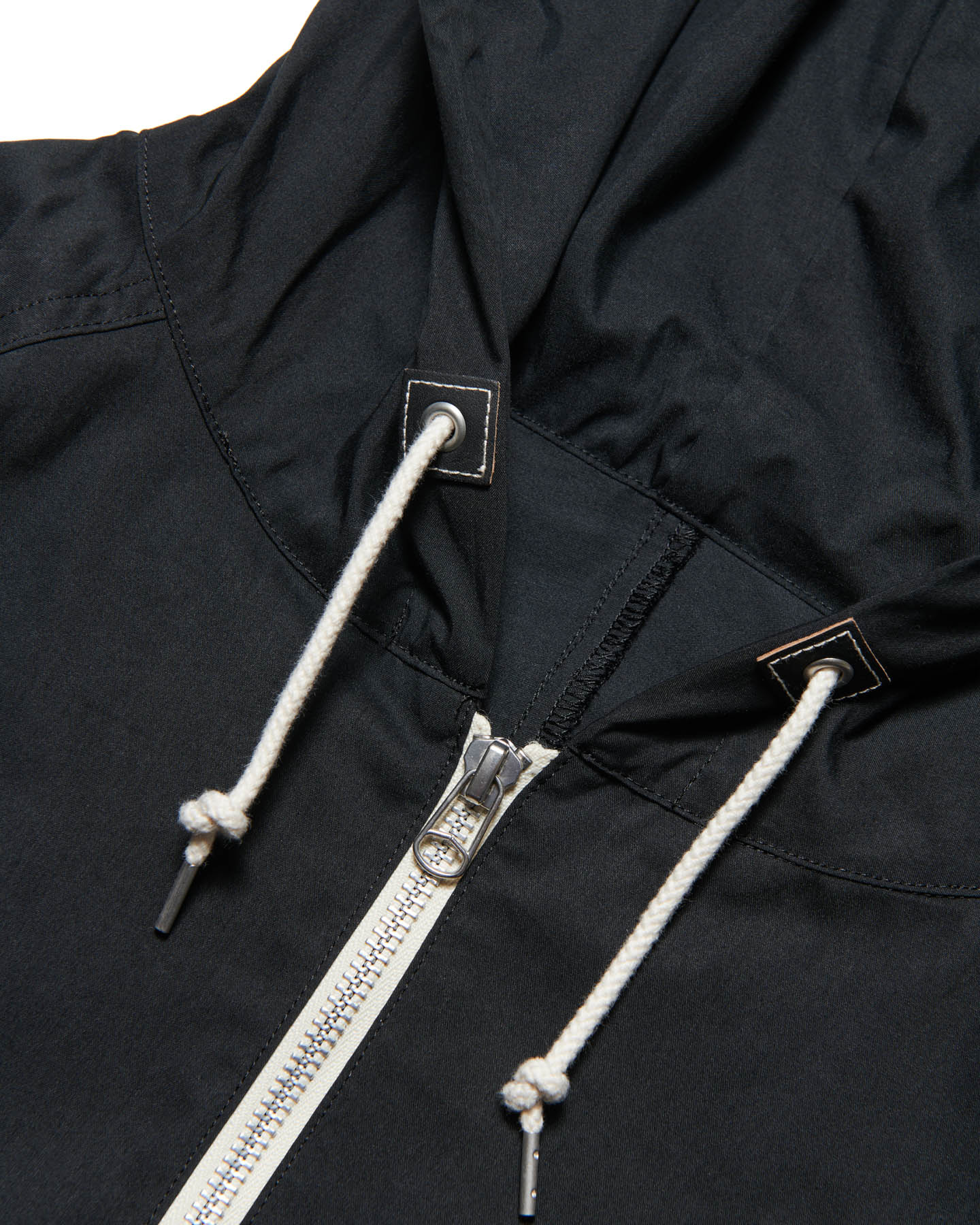 SOPH. | LIGHT POPLIN ZIP-UP HOODIE(4 (XL) BLACK):