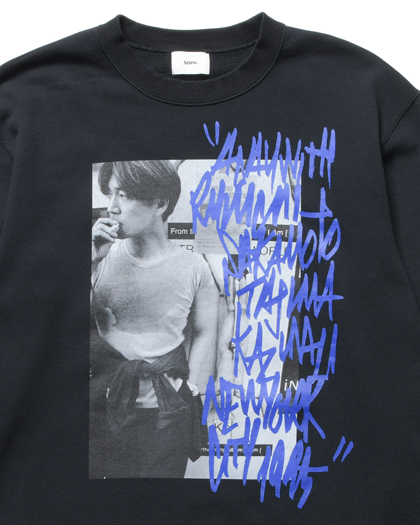 SOPH. | KAZUNALI TAJIMA: CREWNECK SWEAT(2 (M) BLACK):