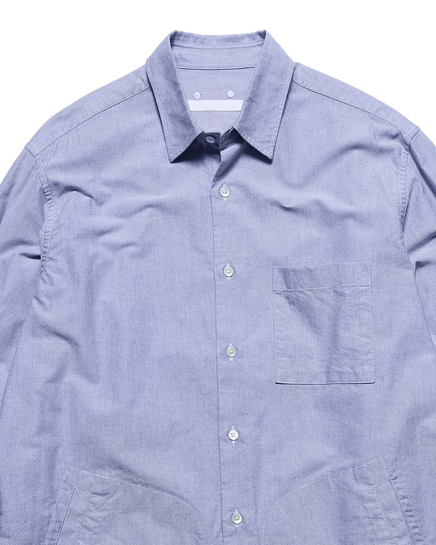 SOPH. | RIBBED REGULAR COLLAR SHIRT(5 (XXL) NAVY):