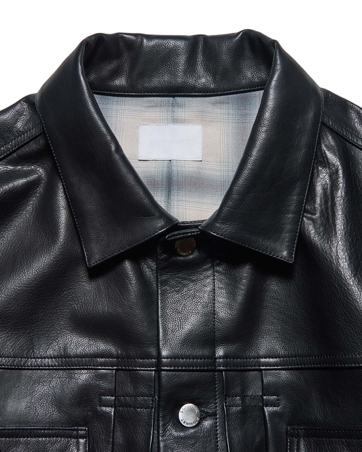 SOPH. | LEATHER TRUCKER JACKET(2 (M) BLACK): SOPH. | LEATHER TRUCKER JACKET(2 (M) BLACK):