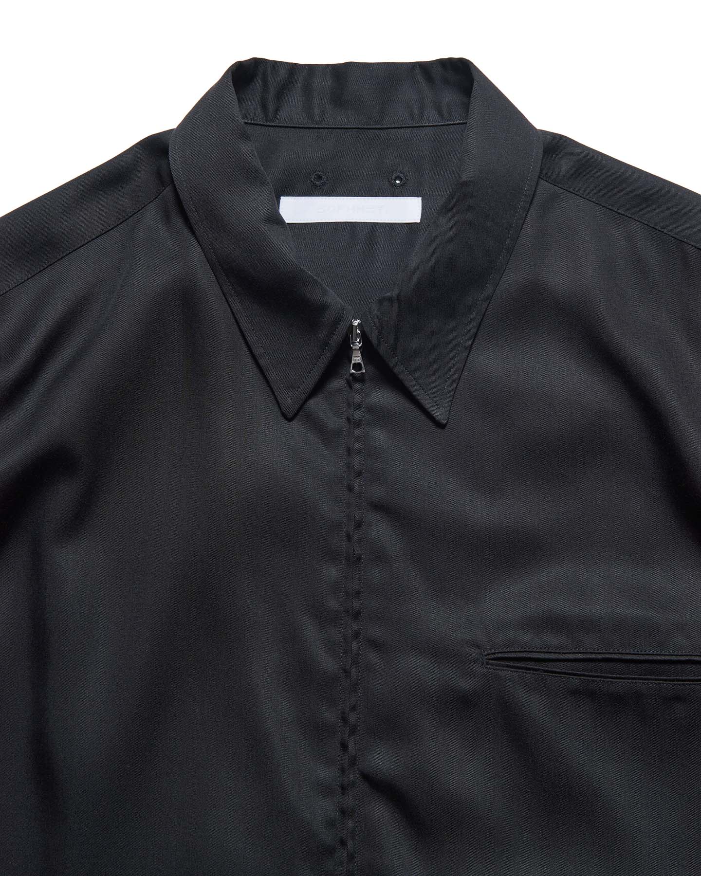 SOPH. | DRAPE ZIP-UP SHIRT(2 (M) BLACK):