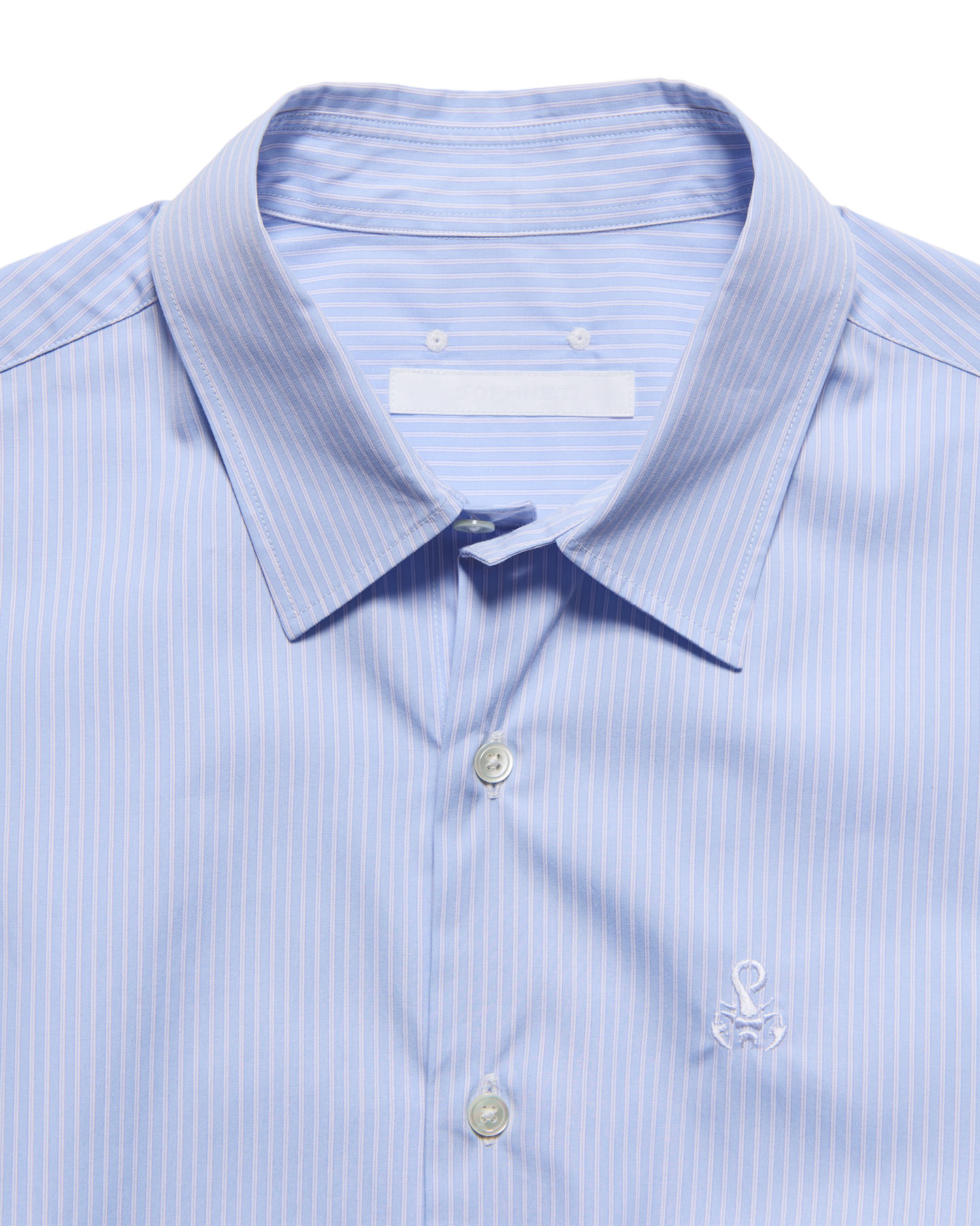 SOPH. | SUVIN GIZA RELAX-FIT SHIRT(2 (M) BLUE (STRIPE)):