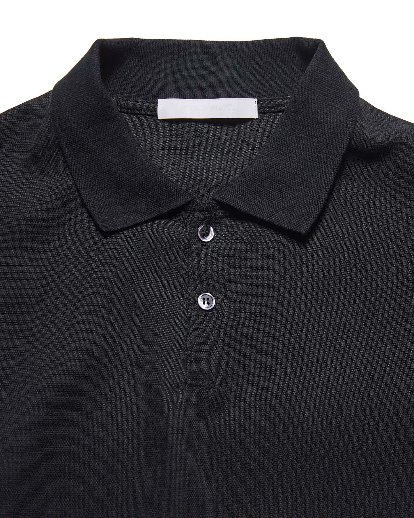 SOPH. | LINEN MESH OVERSIZED POLO(2 (M) BLACK):