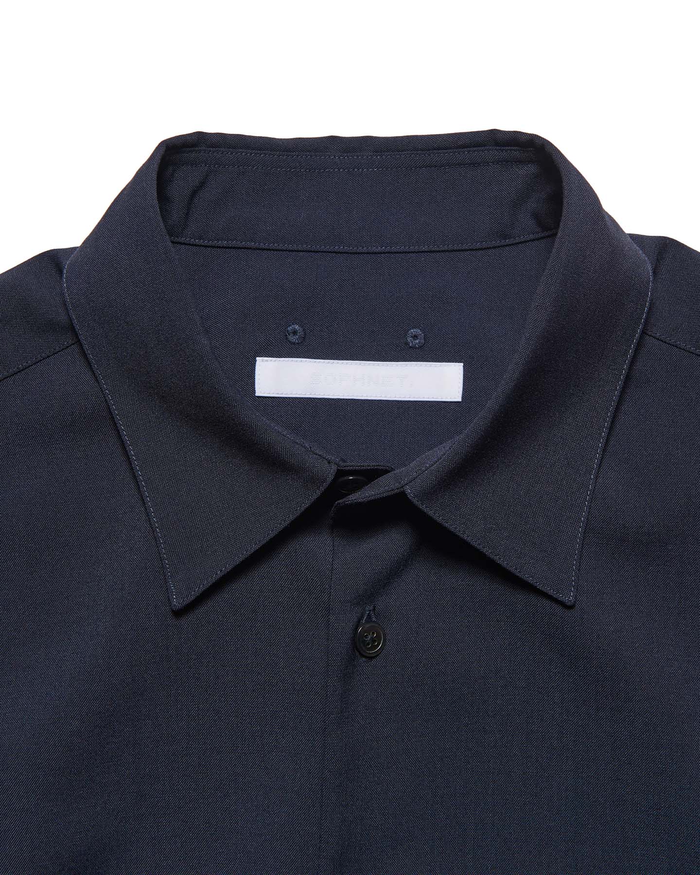 SOPH. | HIGH-TWIST REGULAR-FIT SHIRT(2 (M) NAVY):