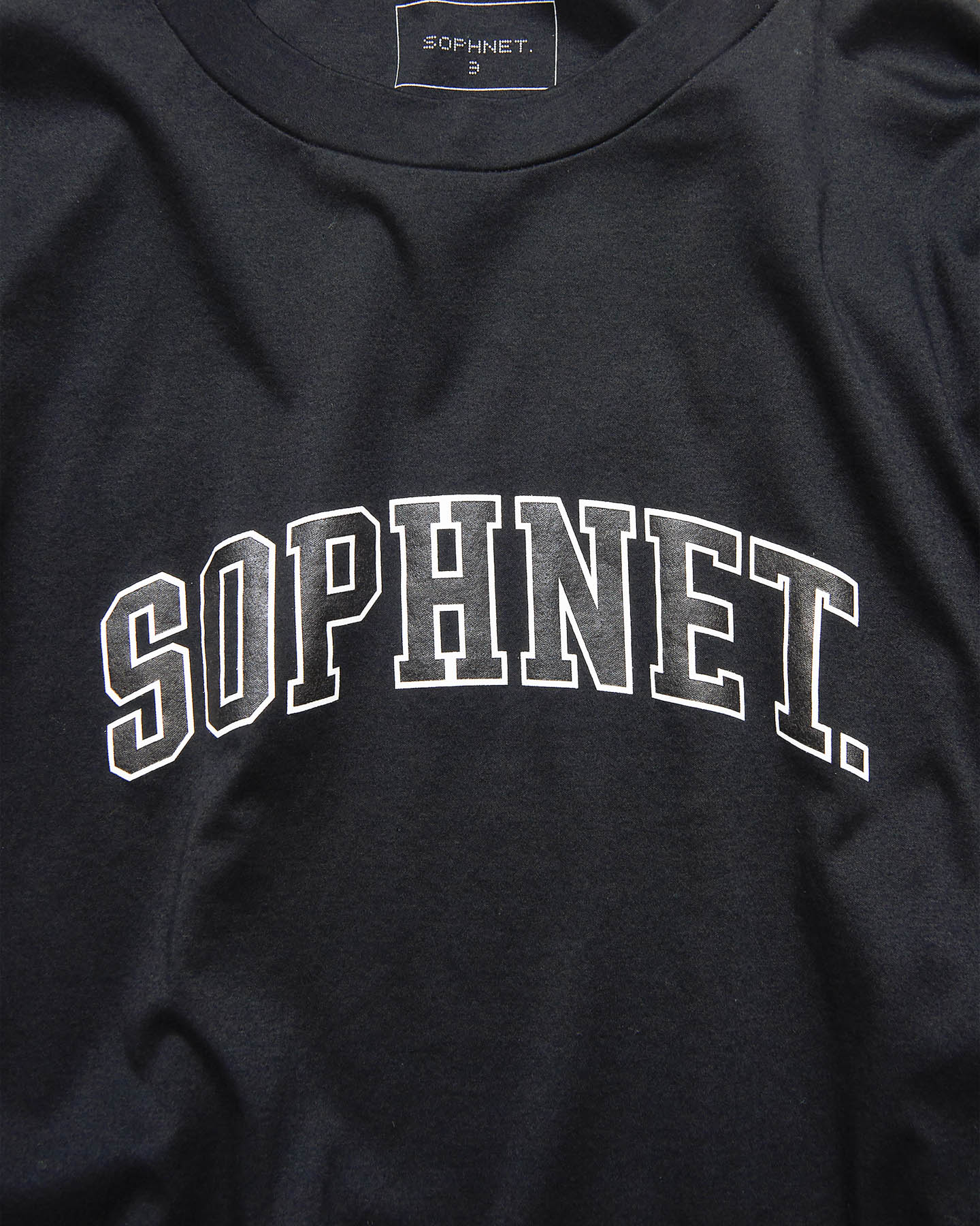 SOPH. | COLLEGE LOGO COLOR RIBBED L/S WIDE TEE(2 (M) BLACK):