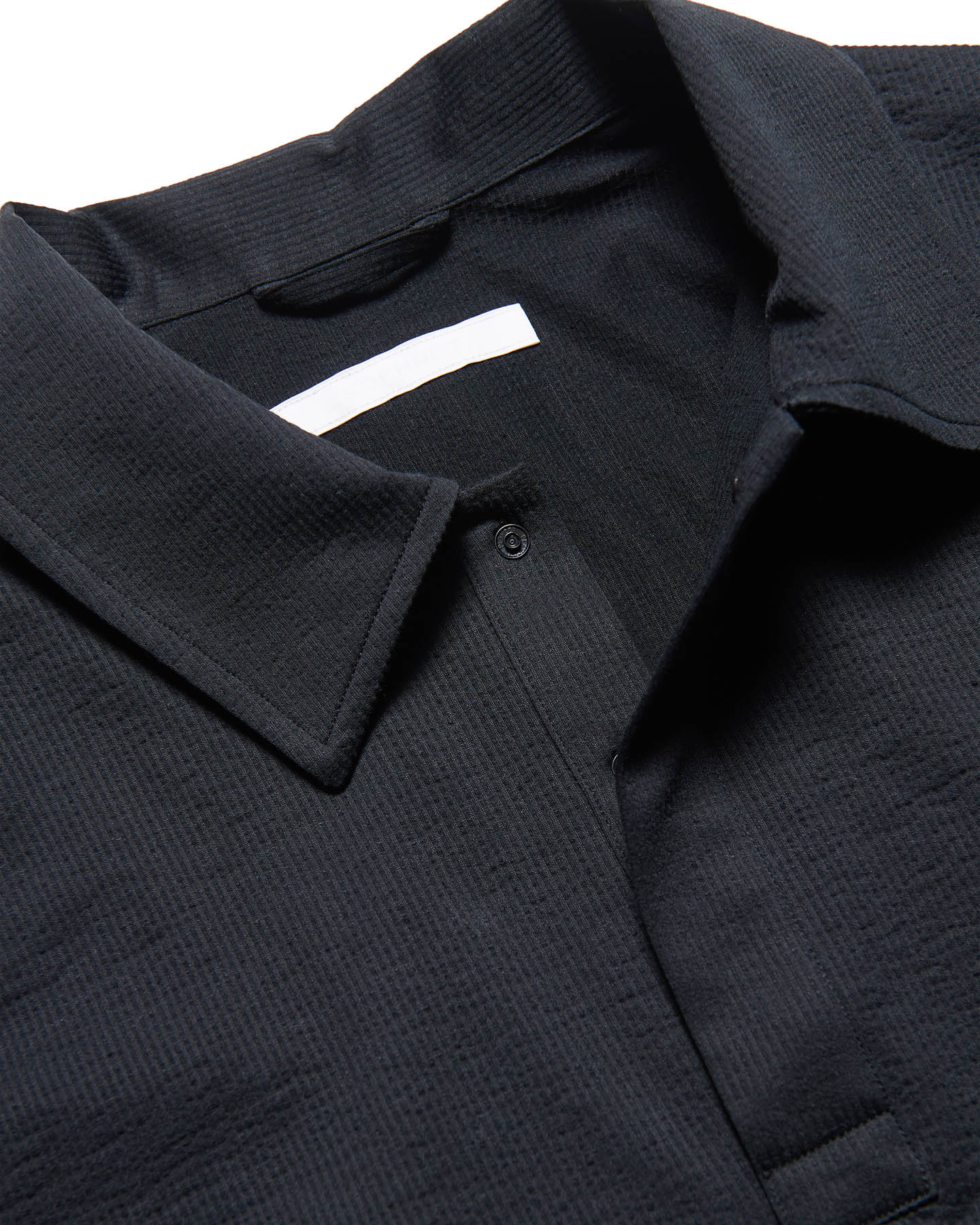 SOPH. | STRETCH SUCKER S/S POLO SHIRT(2 (M) BLACK):