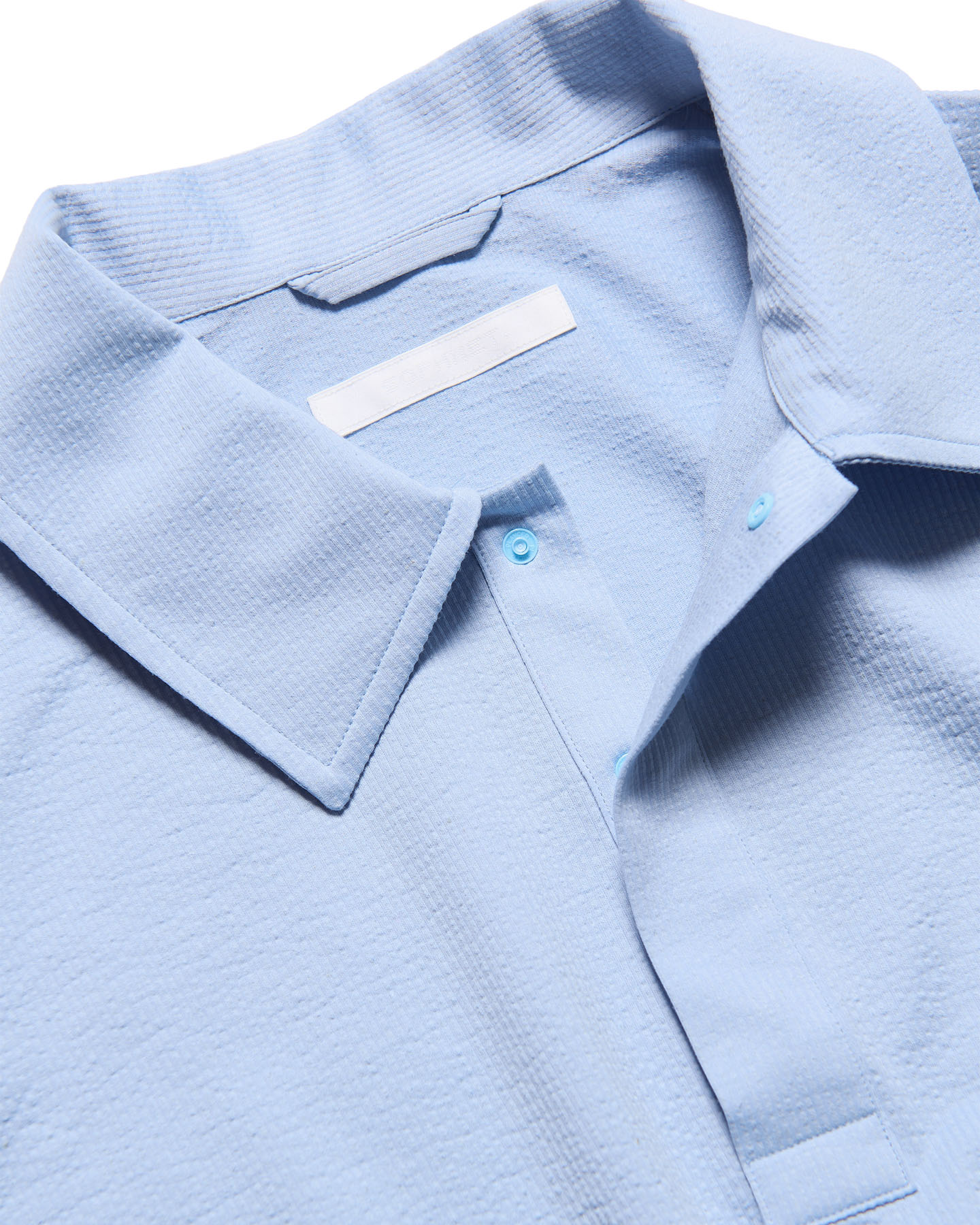 SOPH. | STRETCH SUCKER S/S POLO SHIRT(2 (M) LIGHT BLUE):