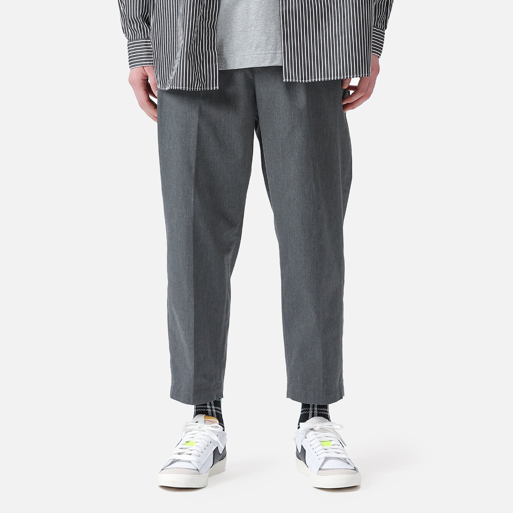 SOPH. | TC TWILL WIDE TAPERED PANTS(2 CHARCOAL GRAY):