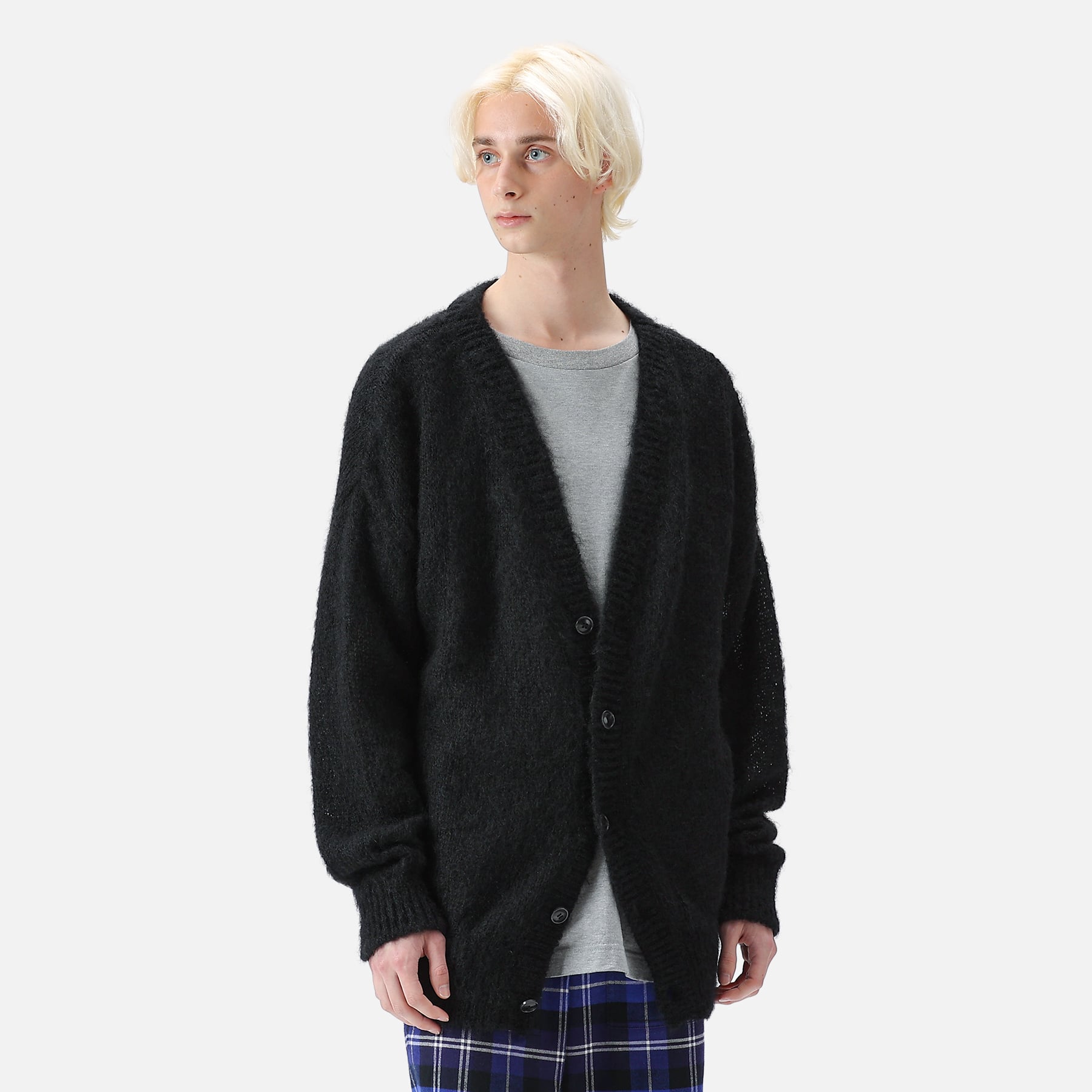 SOPH. | MOHAIR KNIT CARDIGAN(2 BLACK):