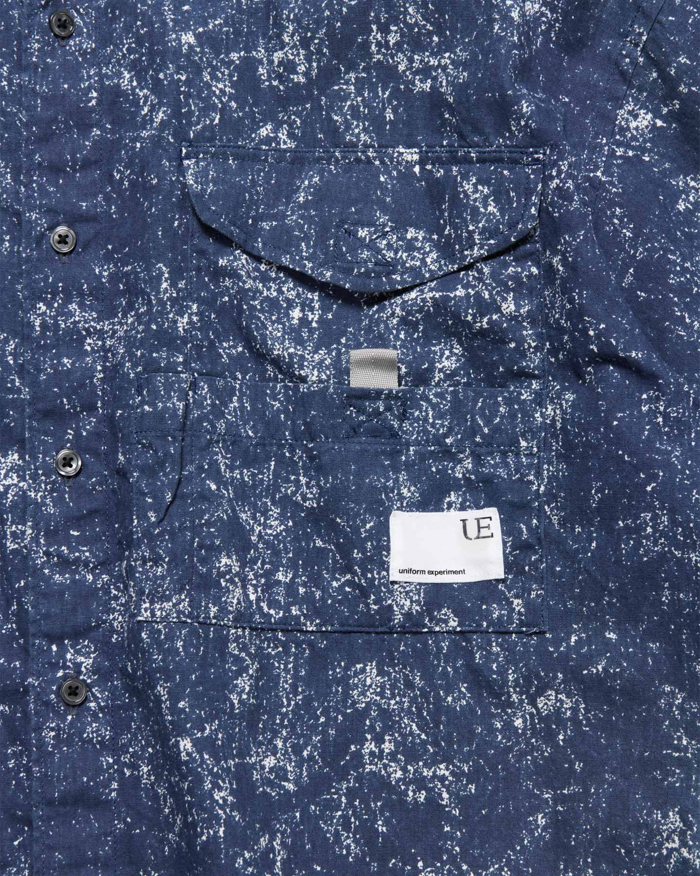 SOPH. | INDIGO PRINT S/S FISHING SHIRT(2 WHITE):