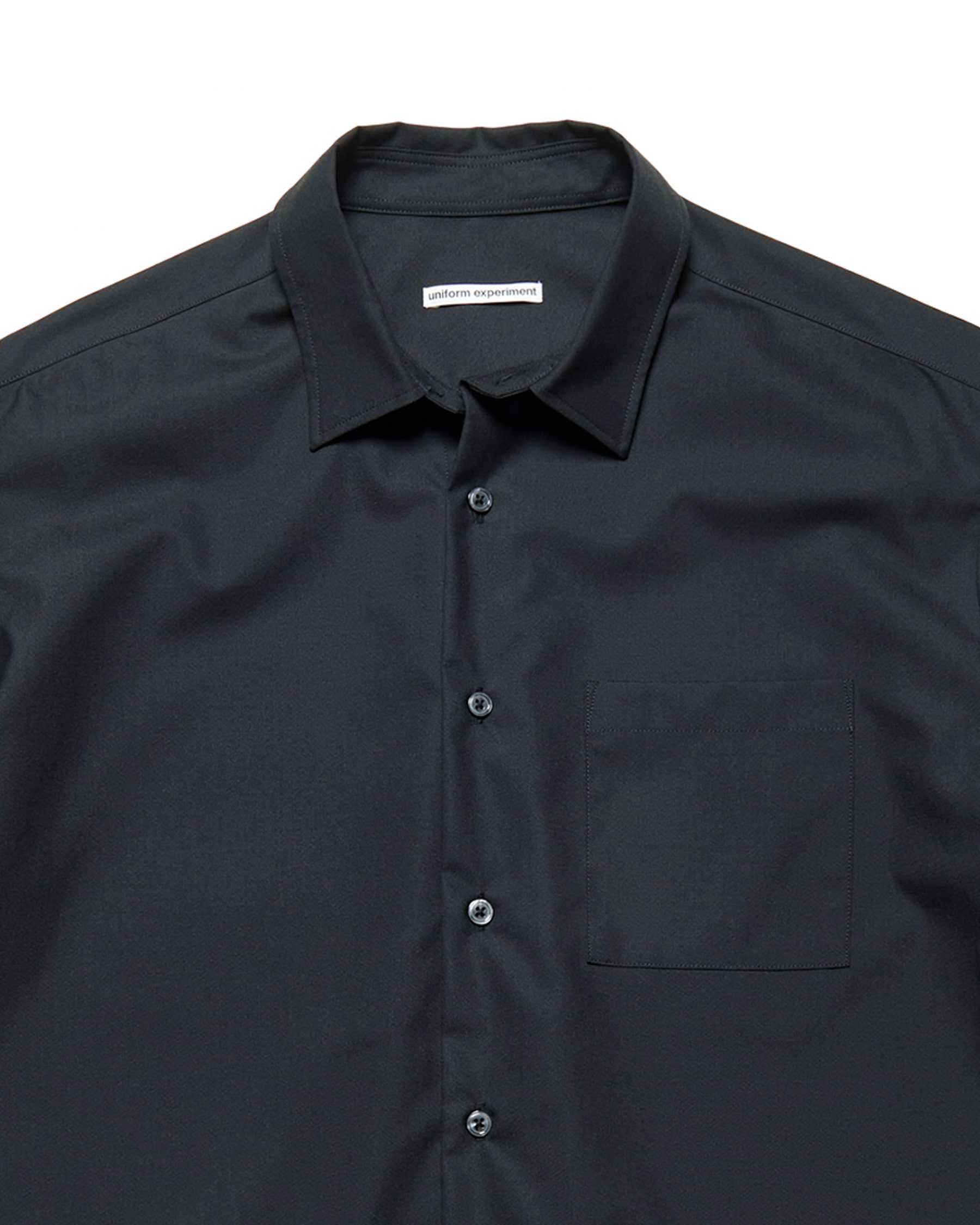 SOPH. | STRETCH WOOL RELAX-FIT S/S SHIRT(3 (L) BLACK):
