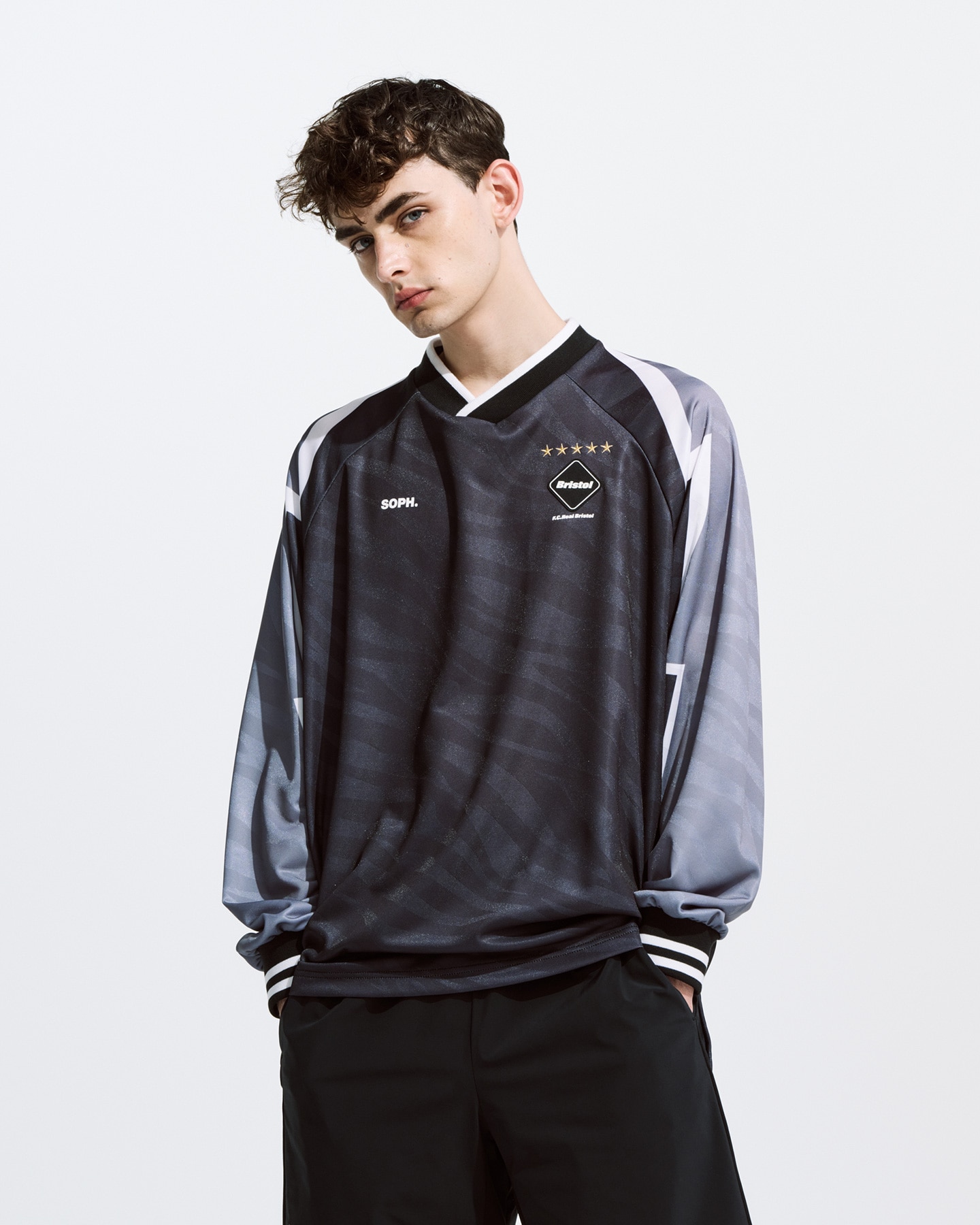 SOPH. | L/S OVERSIZED GAME SHIRT(M BLACK):