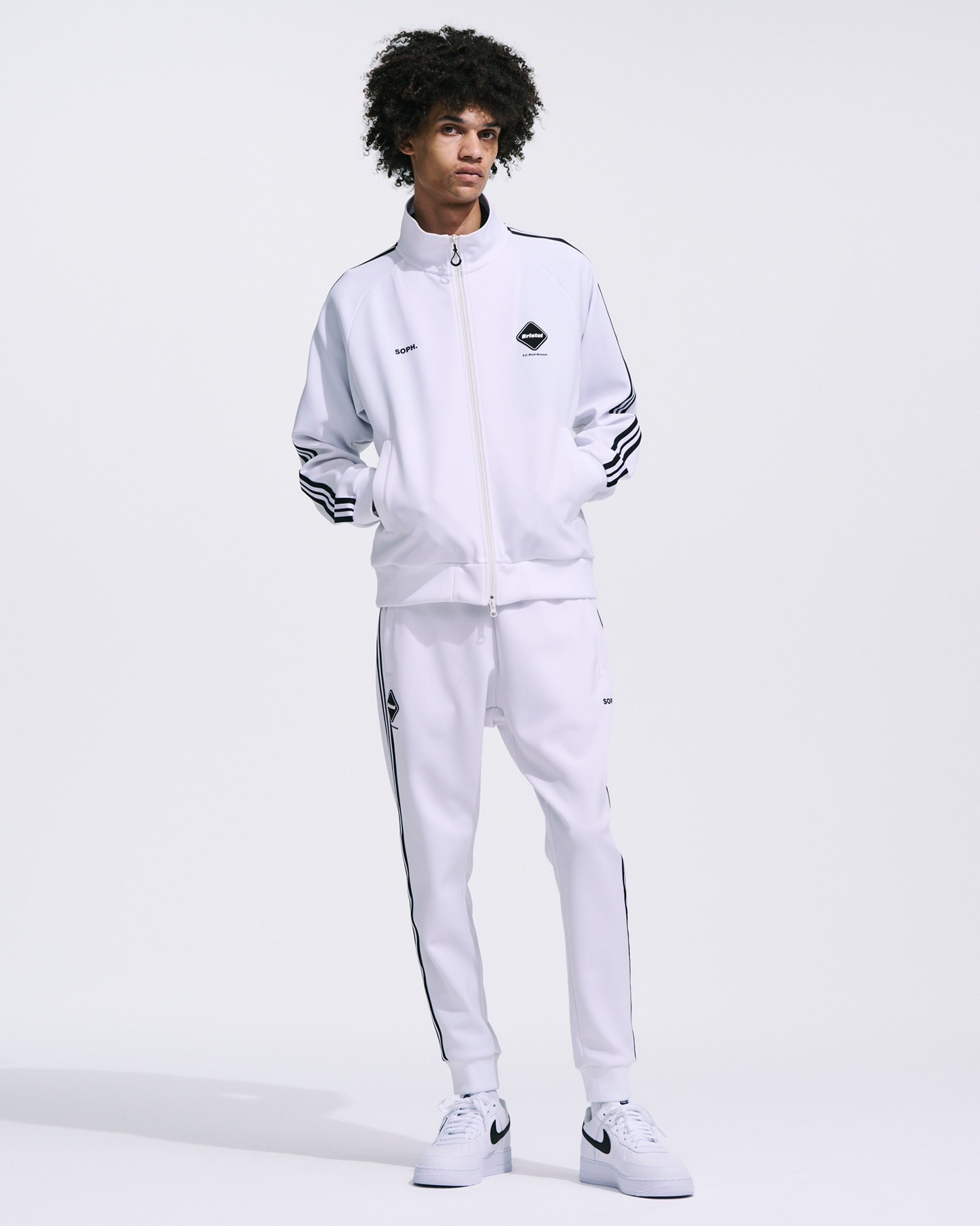 FCRB PS30 TRAINING TRACK RIBBED PANTS FCRB TRAINING TRACK